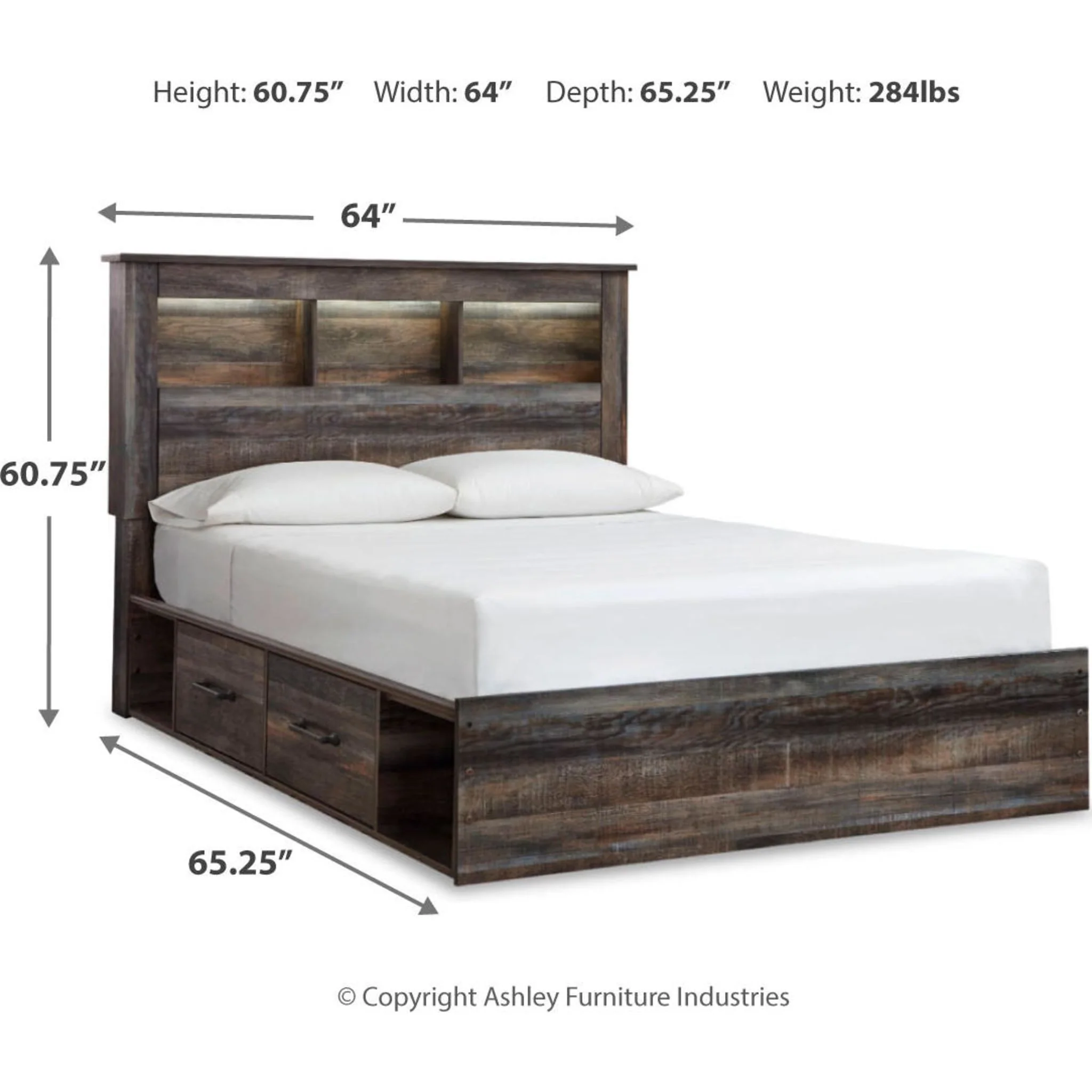 Drystan Bookcase Bed with 4 Drawer Storage - Multi - Image 10