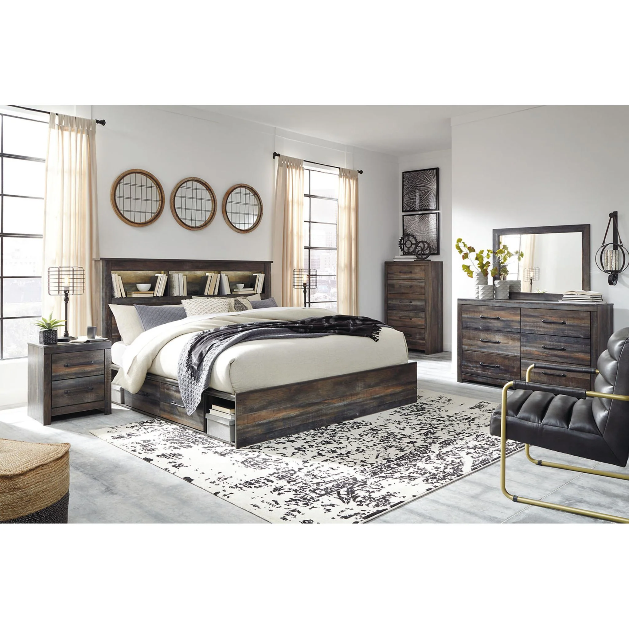 Drystan Bookcase Bed with 4 Drawer Storage - Multi - Image 19