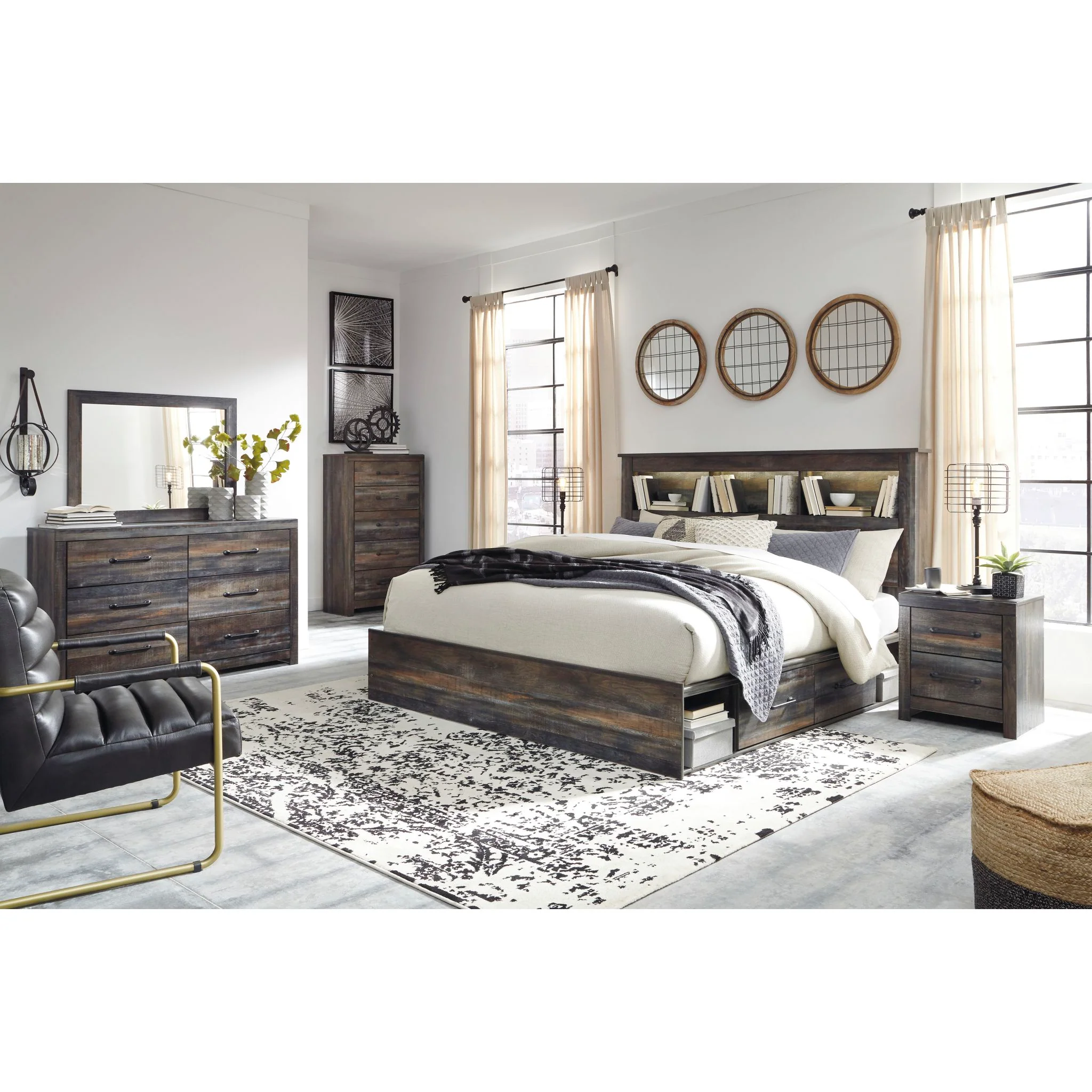 Drystan Bookcase Bed with 4 Drawer Storage - Multi - Image 23