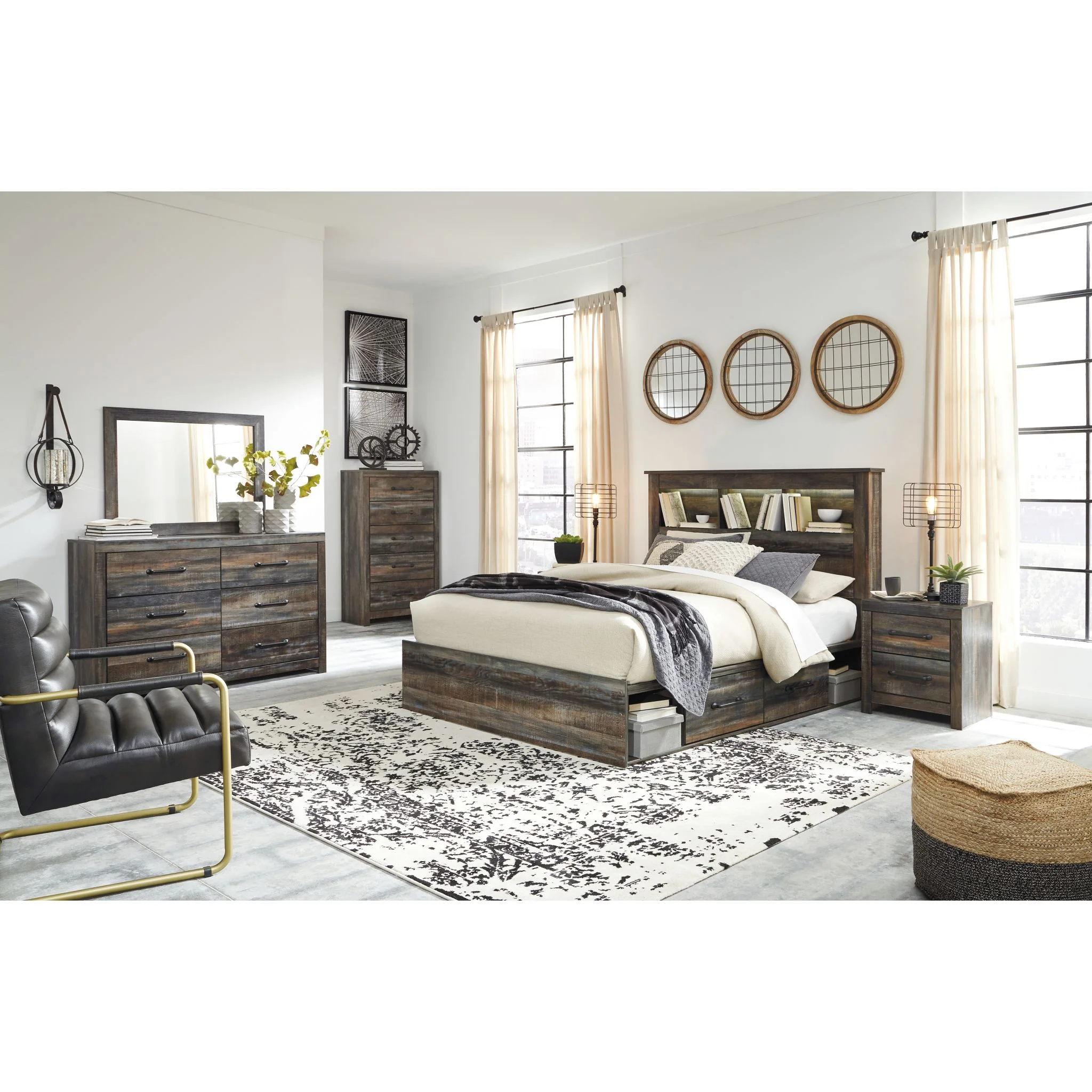 Drystan Bookcase Bed with 4 Drawer Storage - Multi - Image 4