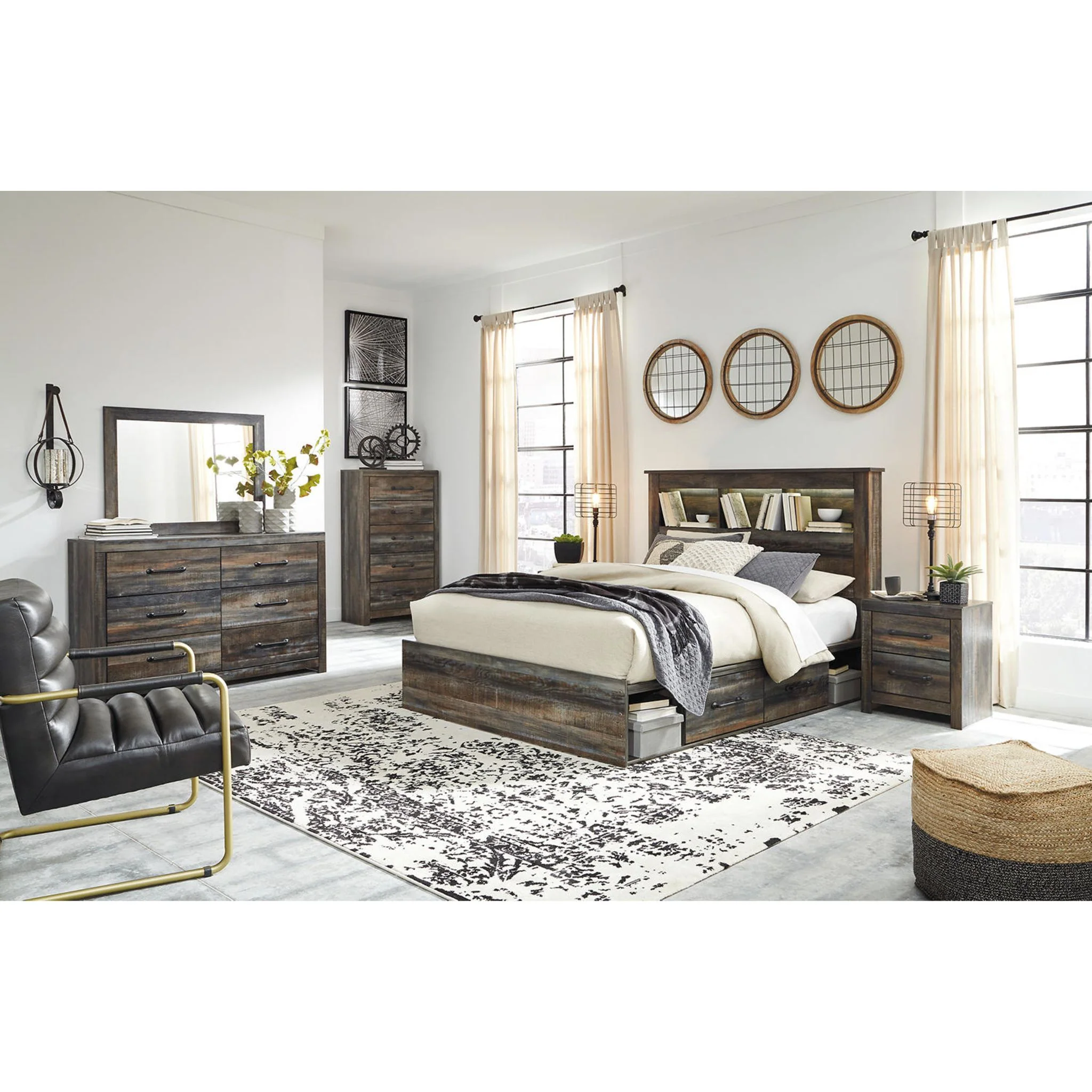 Drystan Bookcase Bed with 4 Drawer Storage - Multi - Image 6