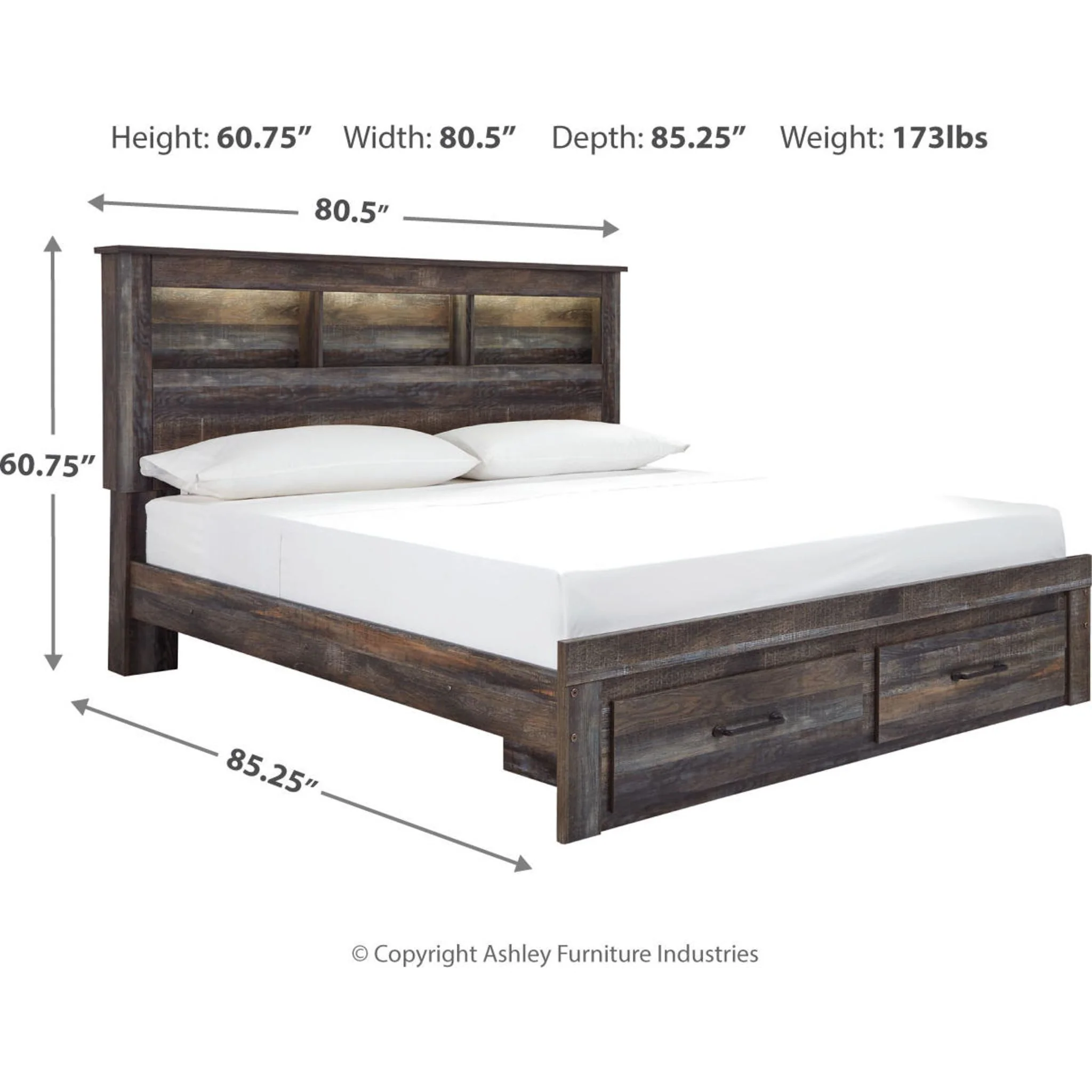 Drystan Bookcase Bed with Footboard Storage - Multi - Image 14