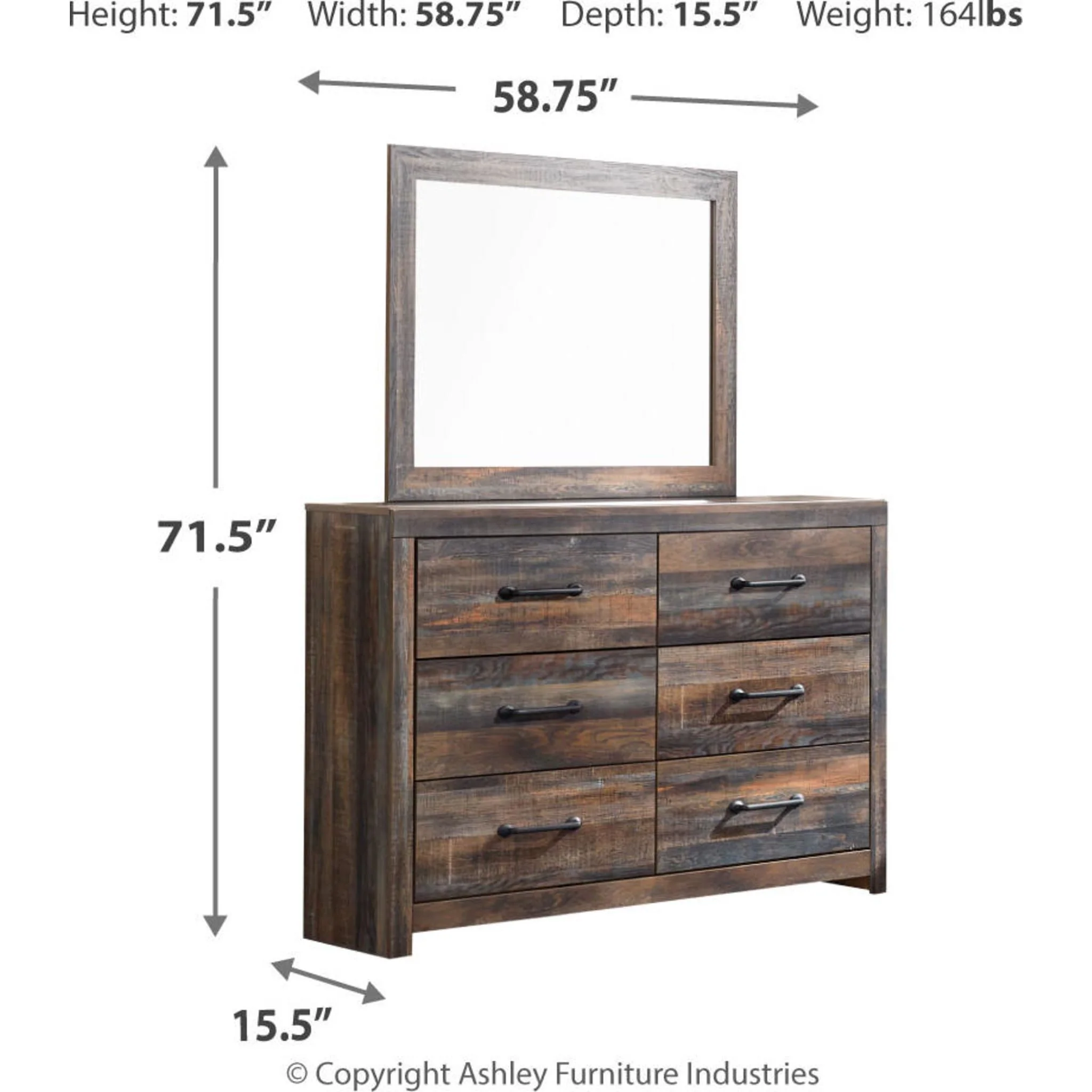 Drystan Dresser and Mirror - Multi - Image 6