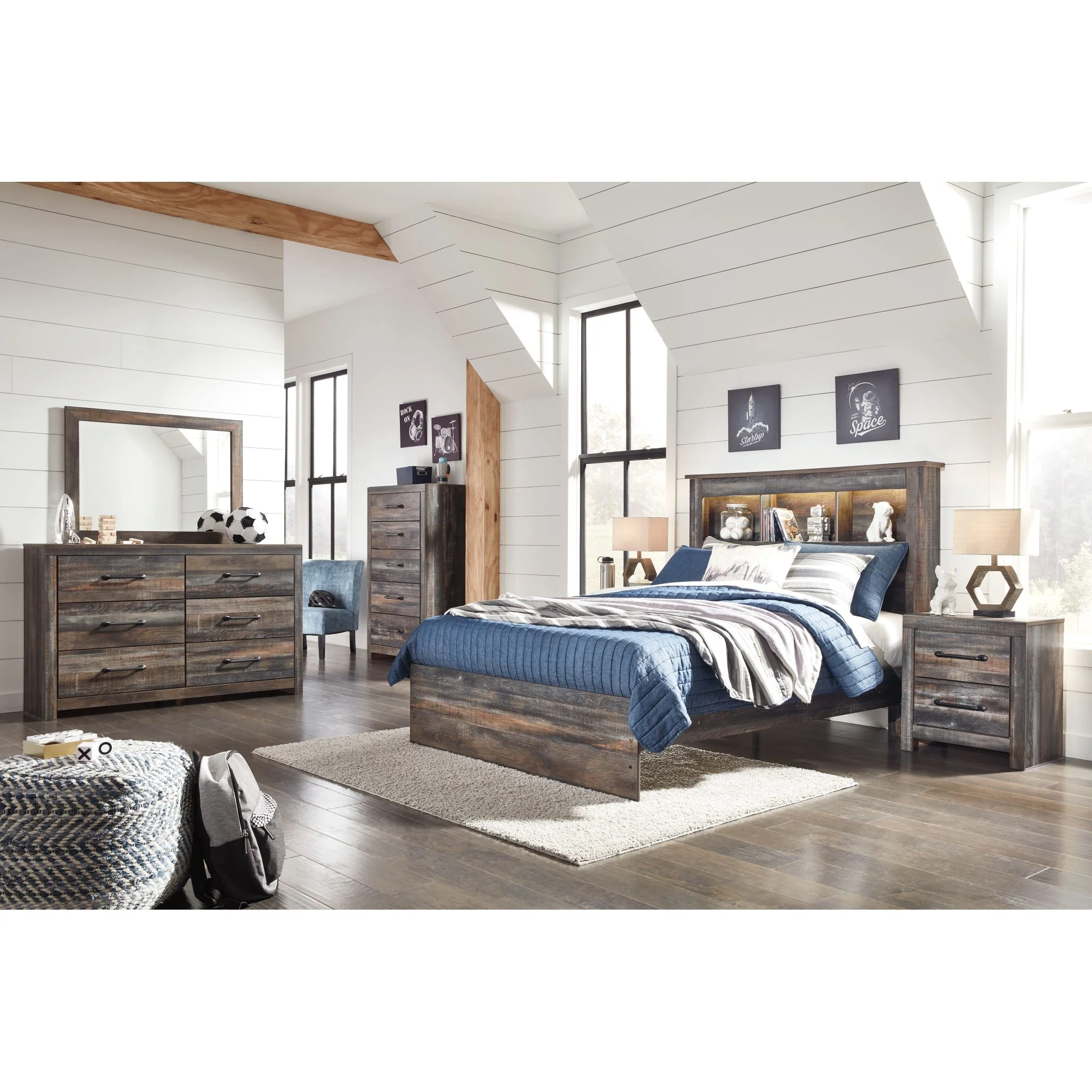 Drystan Full Bookcase Bed - Multi - Image 3