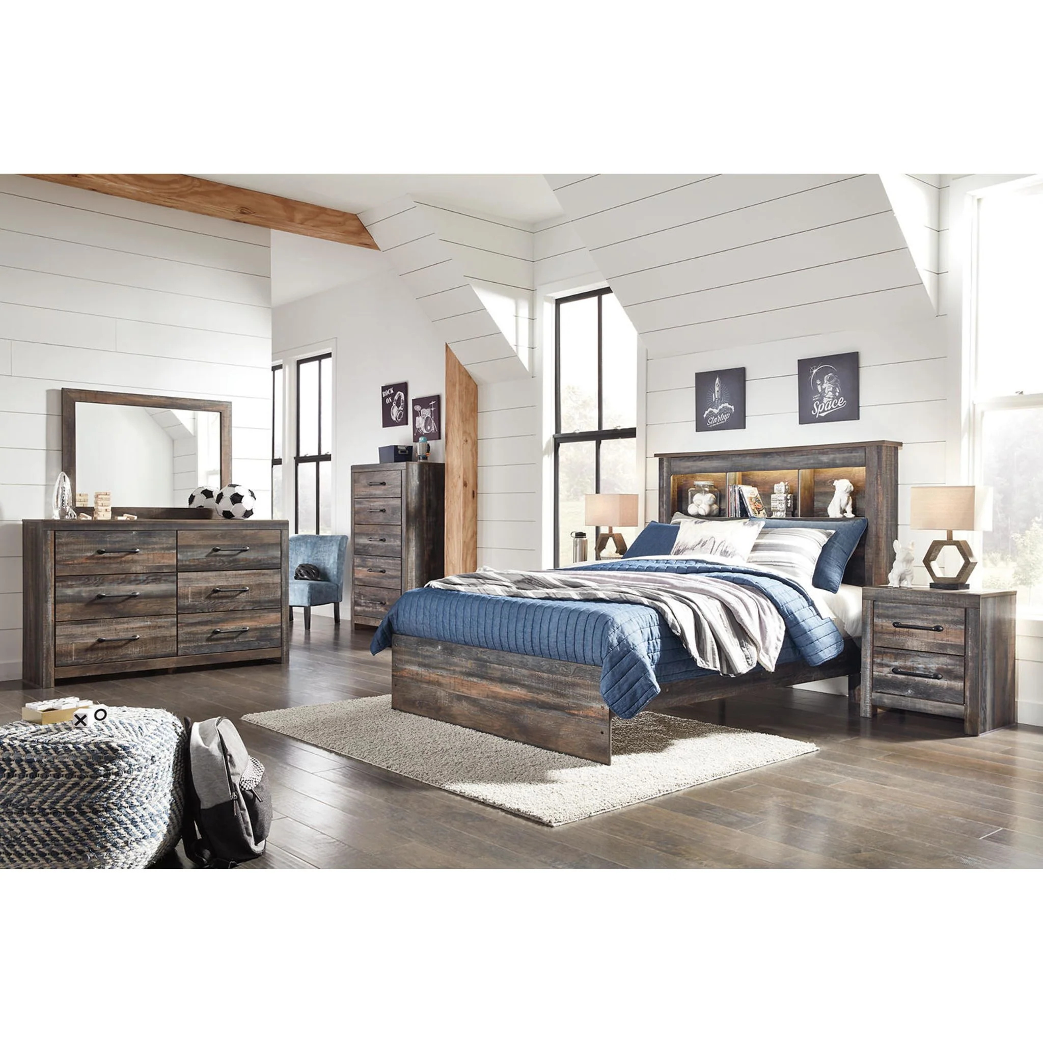 Drystan Full Bookcase Bed - Multi - Image 5