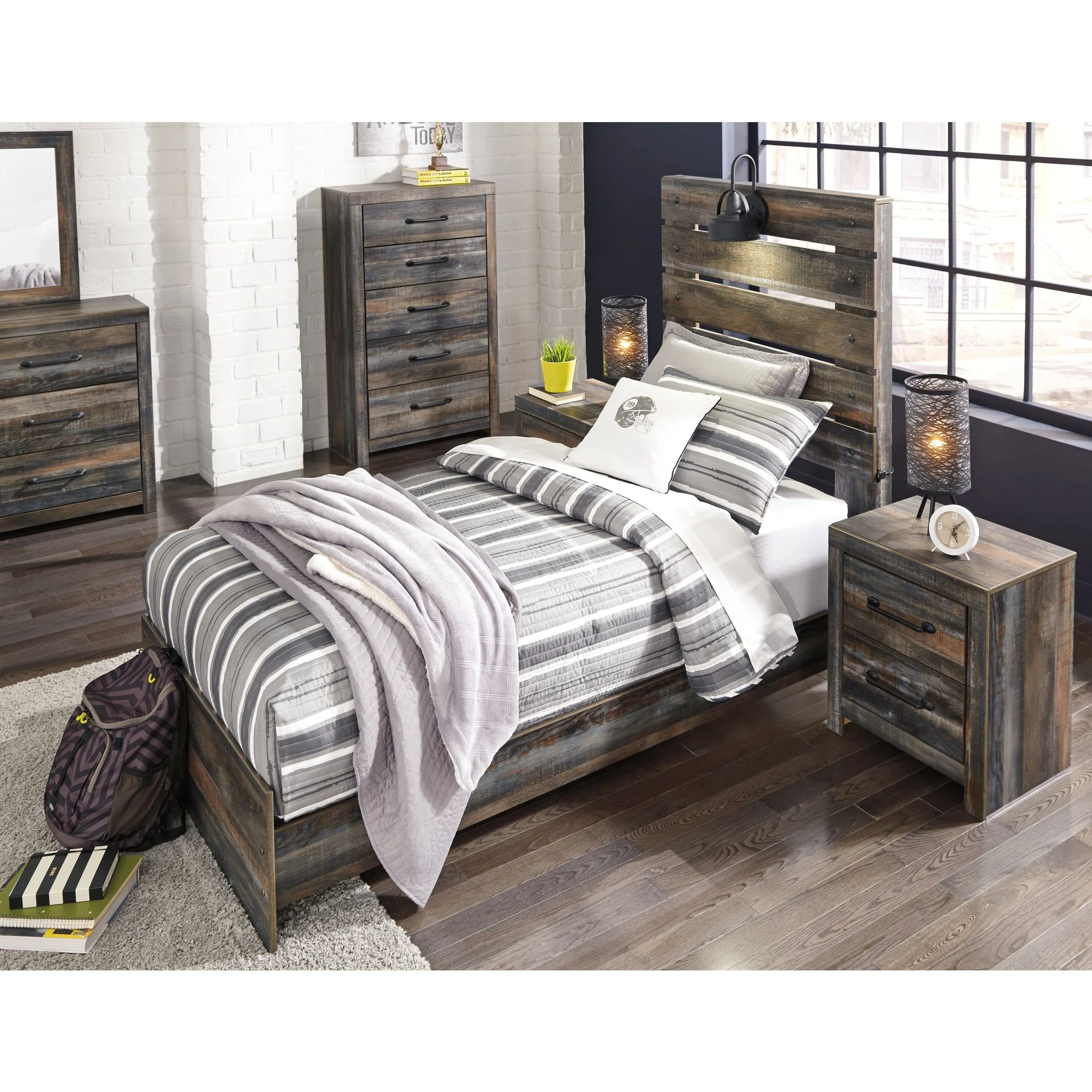 Drystan Panel Bed - Multi - Image 5