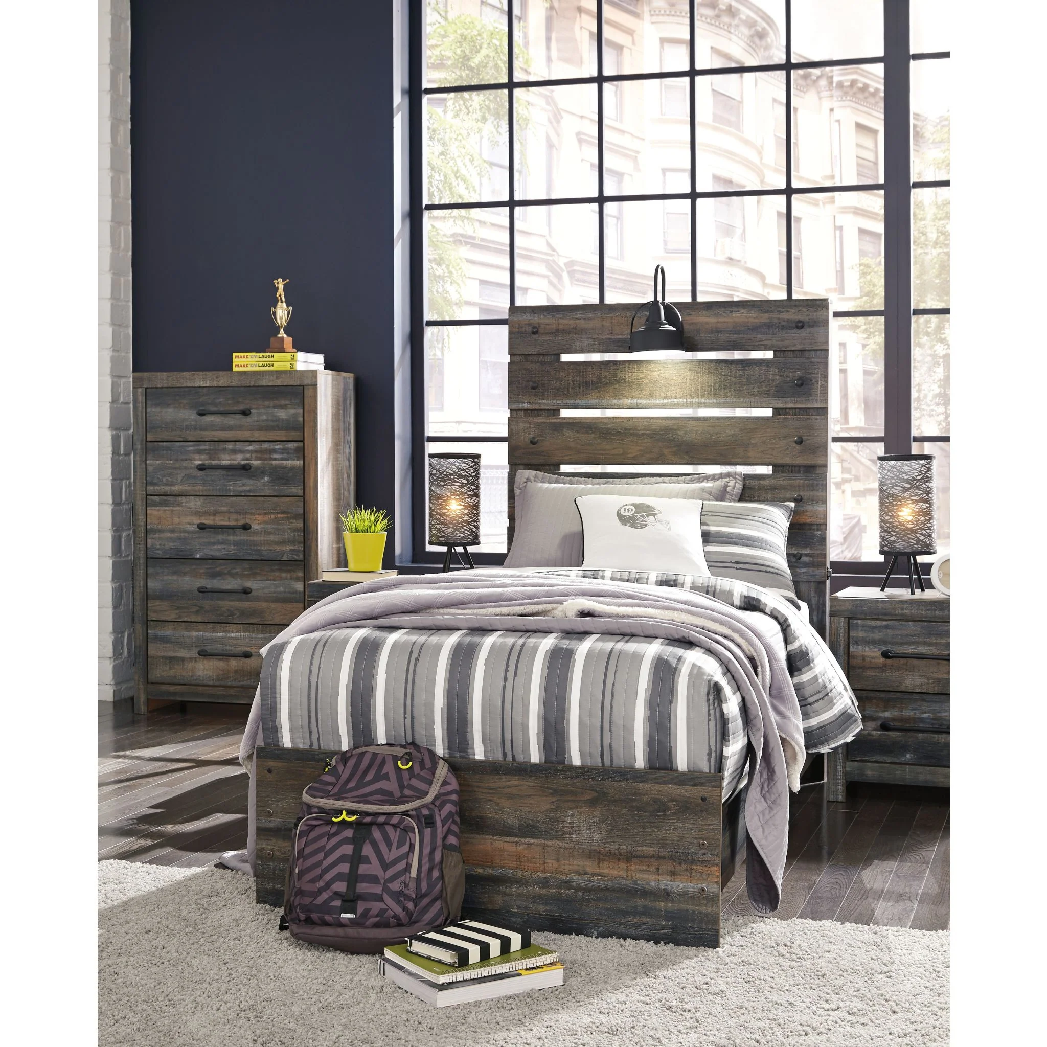 Drystan Panel Bed - Multi - Image 6