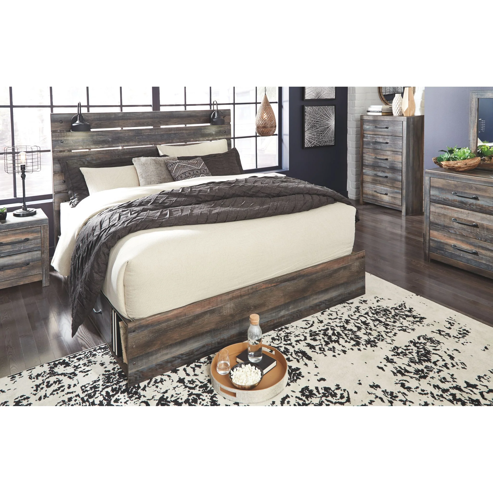 Drystan Panel Bed with 2 Drawer Storage - Multi - Image 14