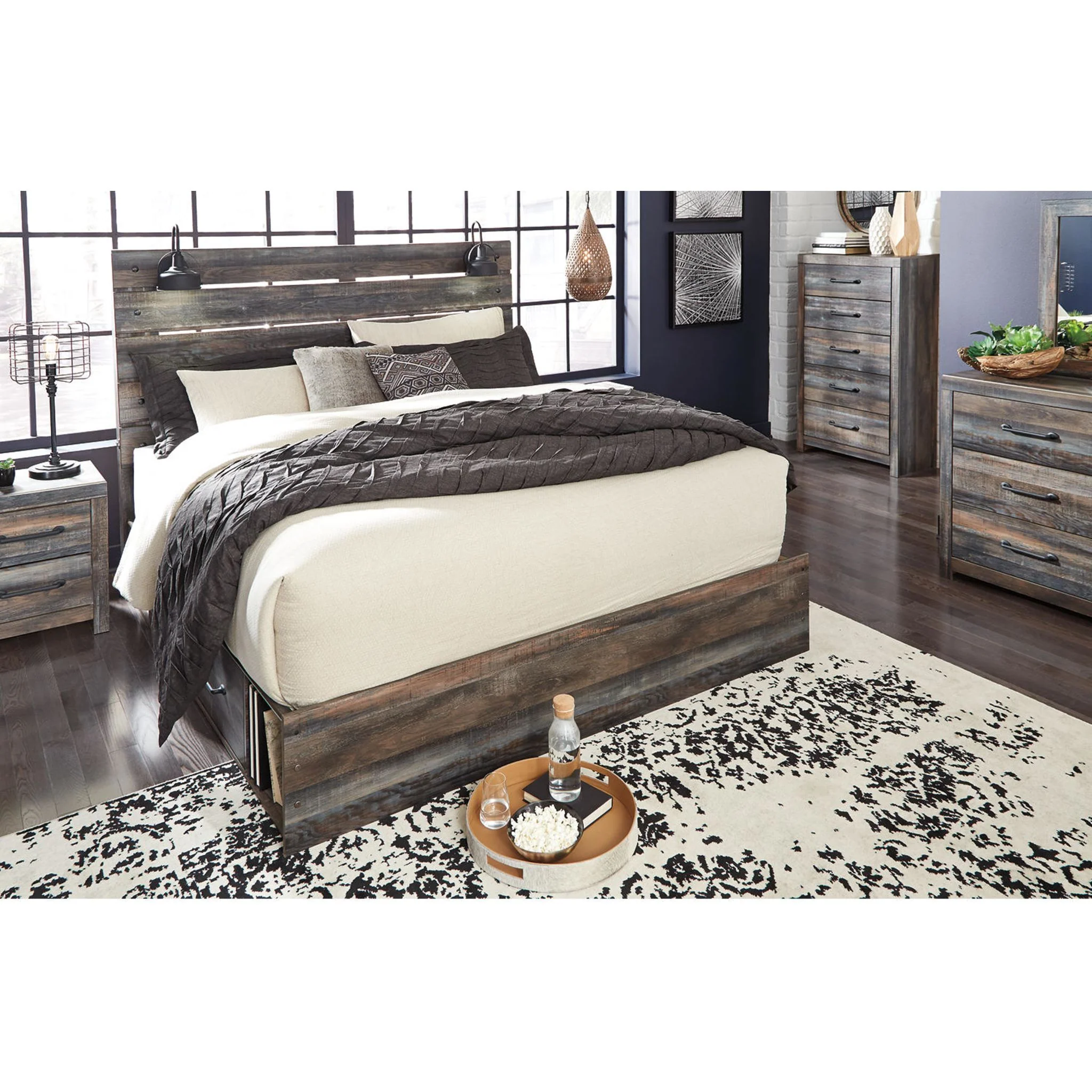Drystan Panel Bed with 2 Drawer Storage - Multi - Image 20
