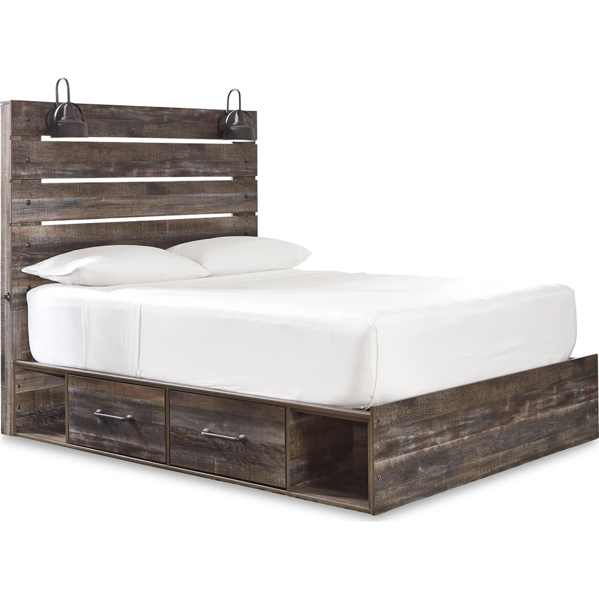 Drystan Panel Bed with 2 Drawer Storage - Multi - Image 7