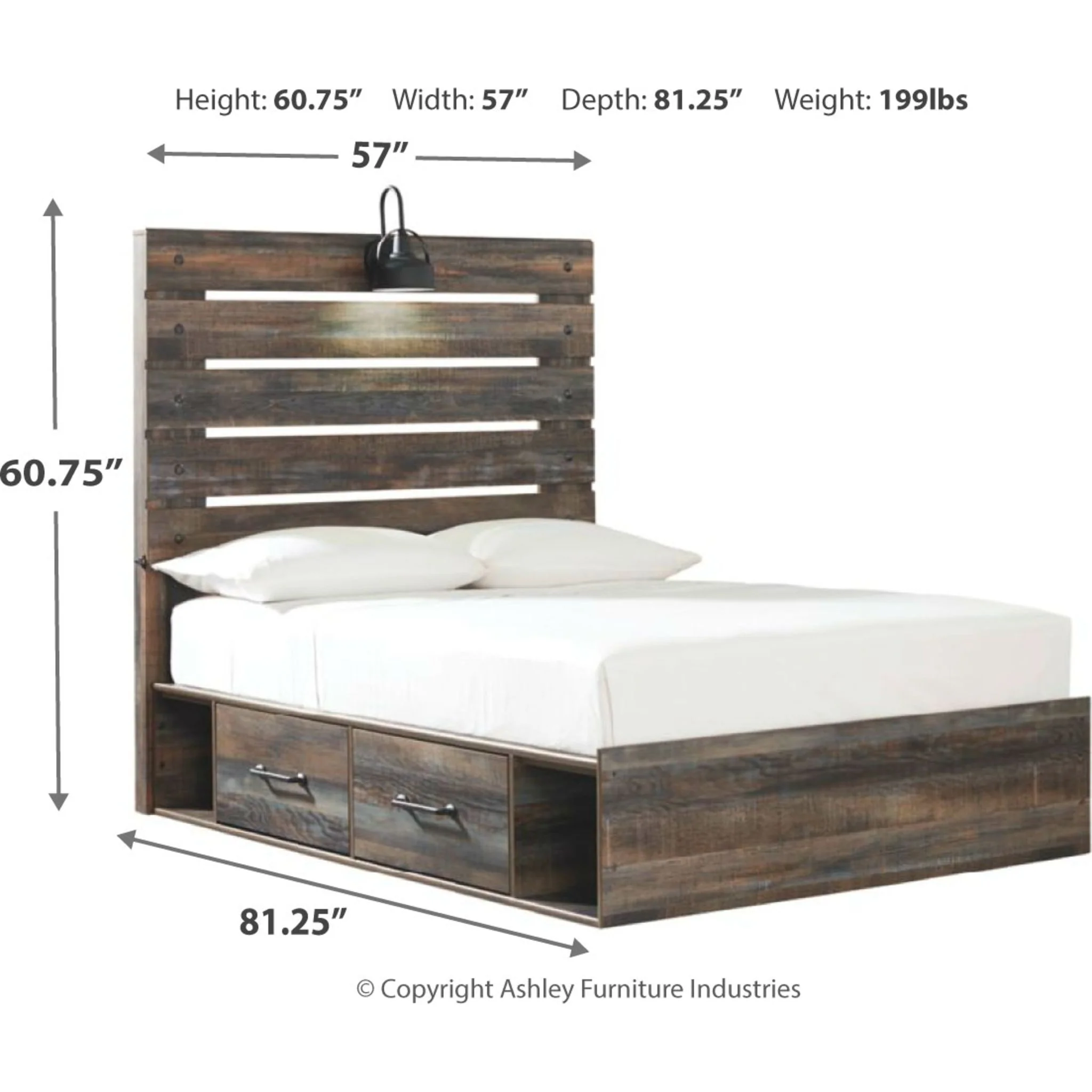 Drystan Panel Bed with 2 Drawer Storage - Multi - Image 31