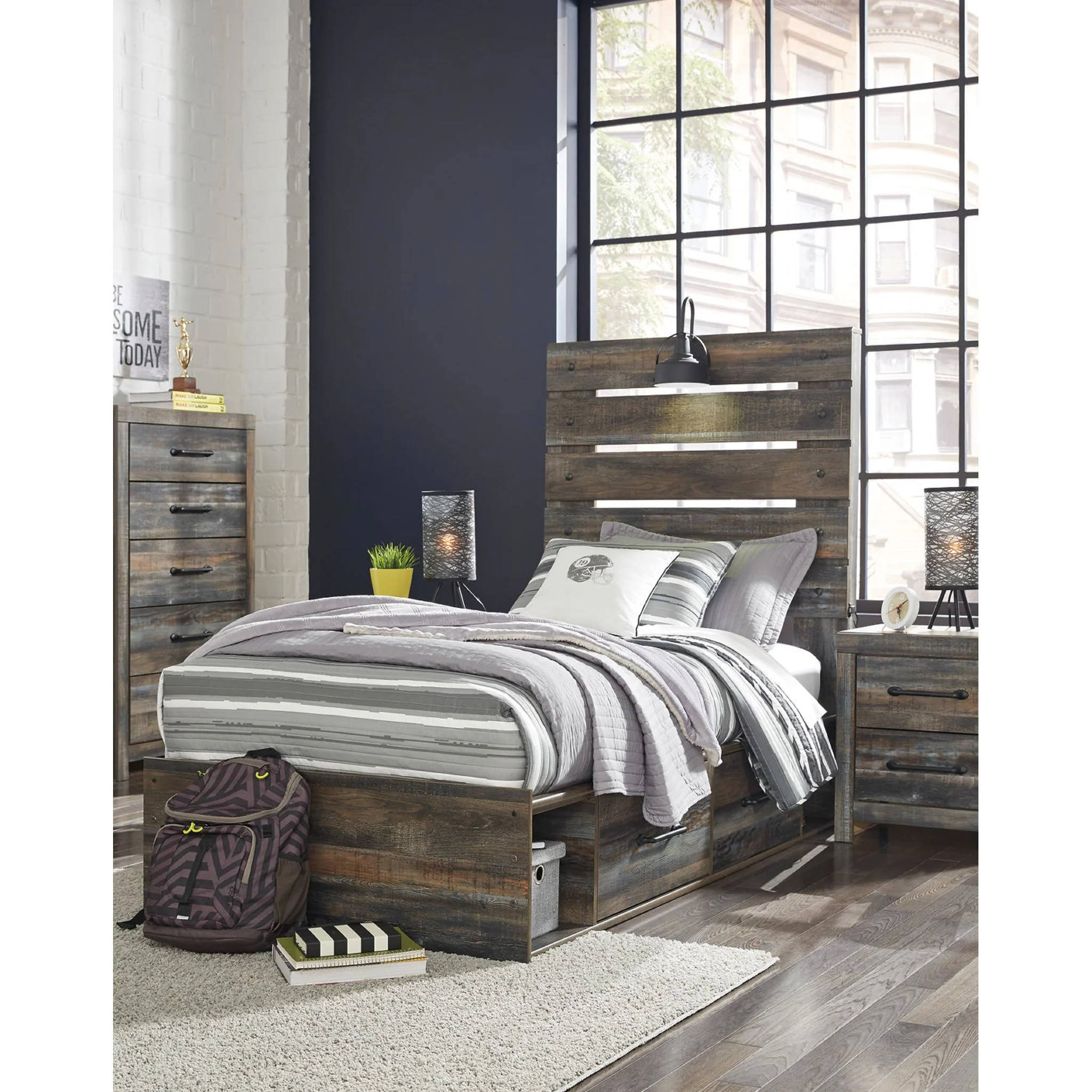 Drystan Panel Bed with 2 Drawer Storage - Multi - Image 56