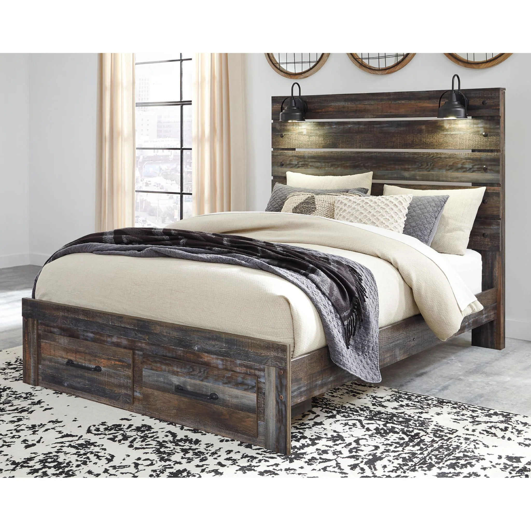 Drystan Panel Bed with 2 Drawer Storage - Multi - Image 60