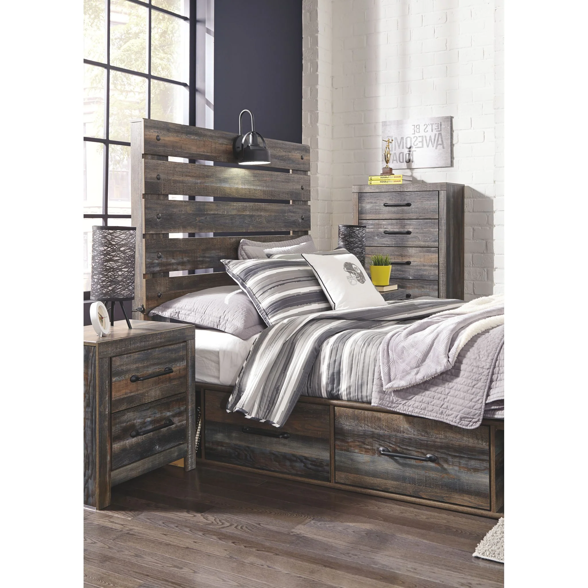 Drystan Panel Bed with 2 Drawer Storage - Multi - Image 68