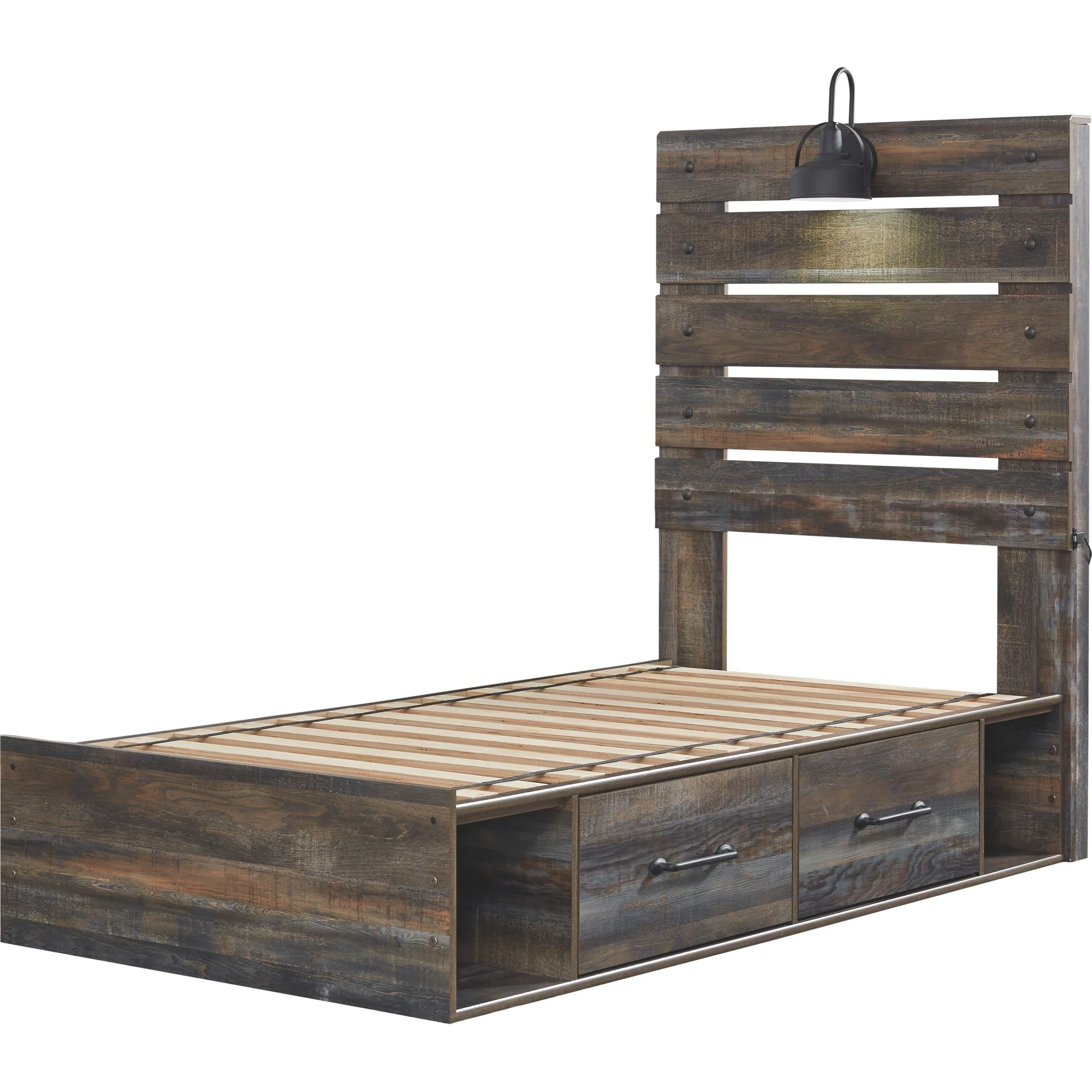 Drystan Panel Bed with 4 Drawer Storage - Multi - Image 2