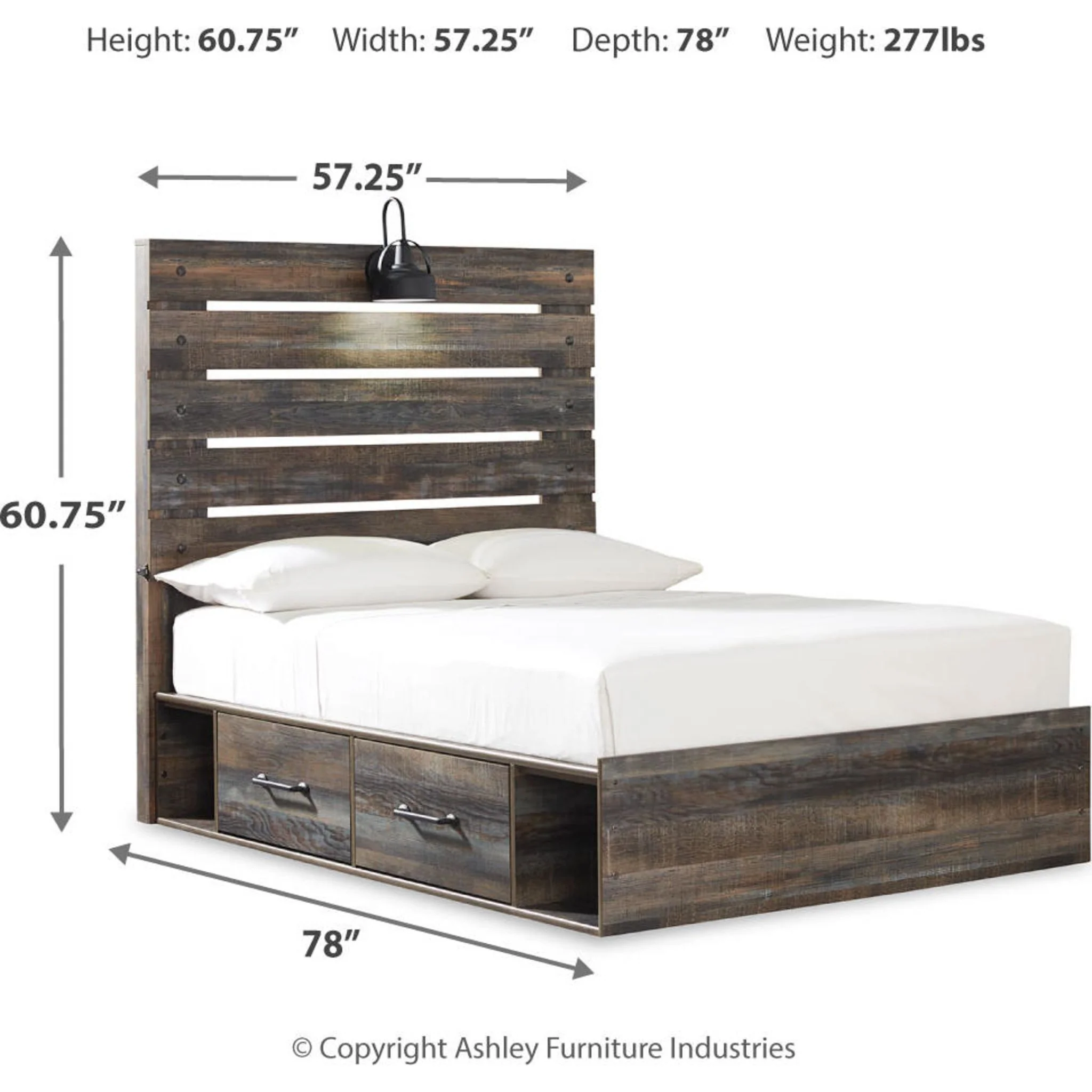 Drystan Panel Bed with 4 Drawer Storage - Multi - Image 40