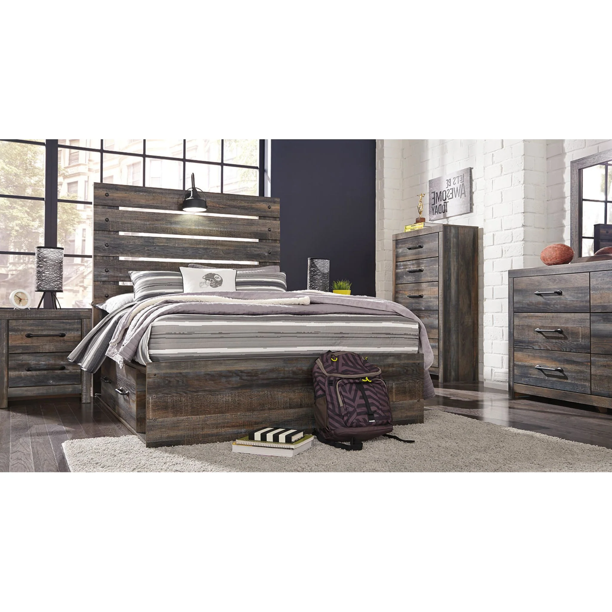 Drystan Panel Bed with 4 Drawer Storage - Multi - Image 44