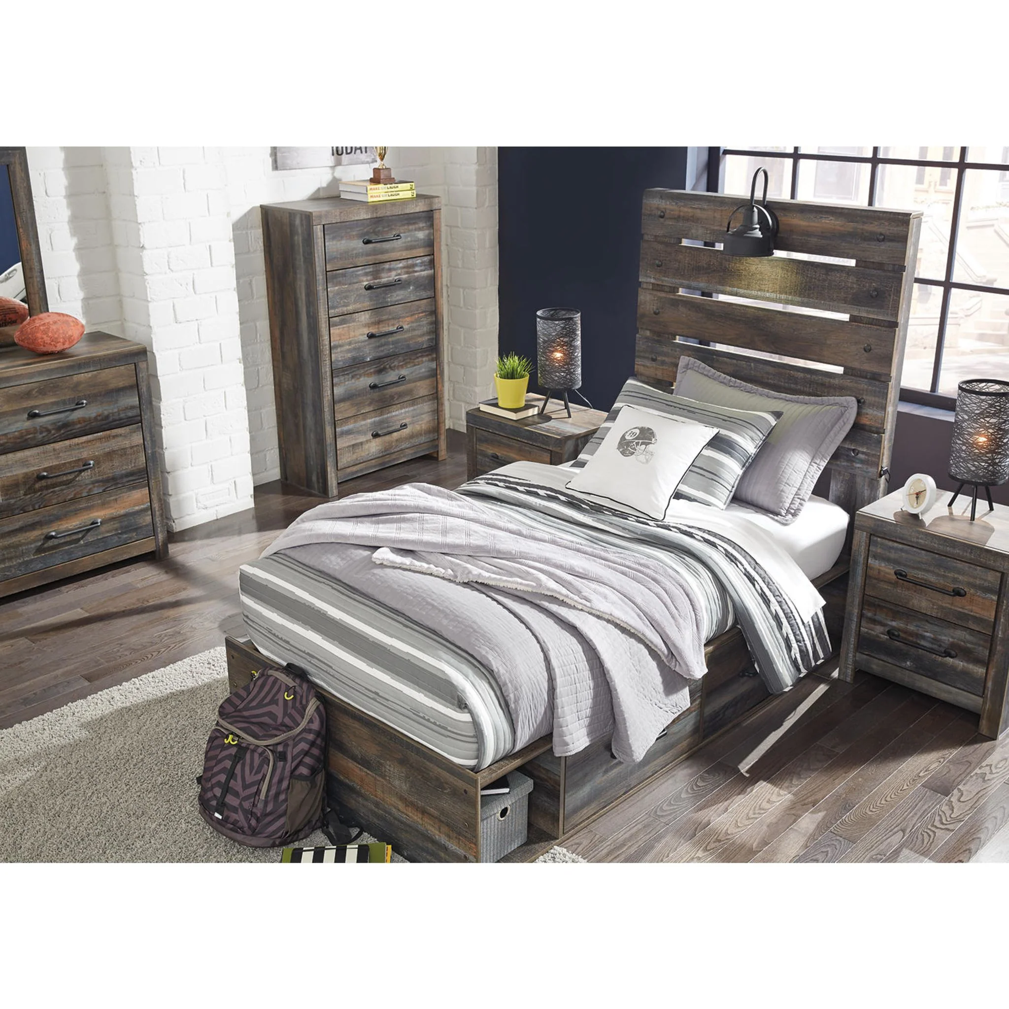 Drystan Panel Bed with 4 Drawer Storage - Multi - Image 58