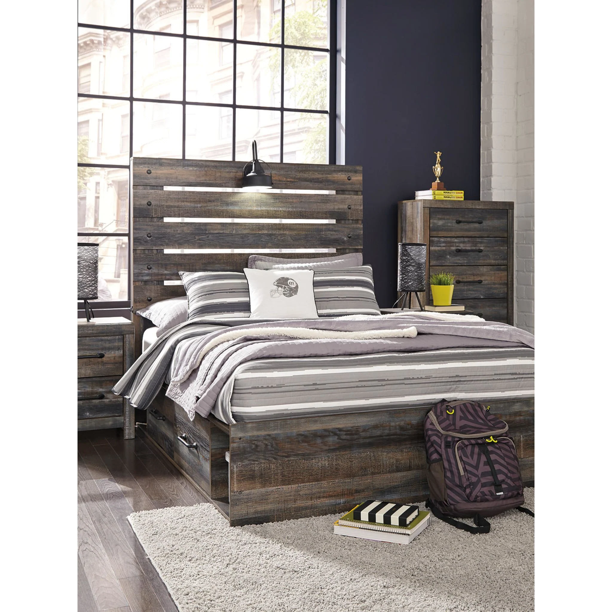Drystan Panel Bed with 4 Drawer Storage - Multi - Image 83