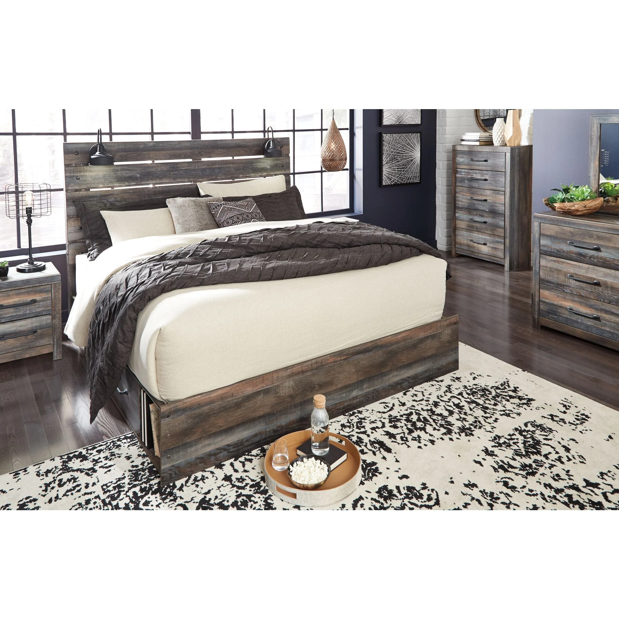 Drystan Panel Bed with 4 Drawer Storage - Multi - Image 25