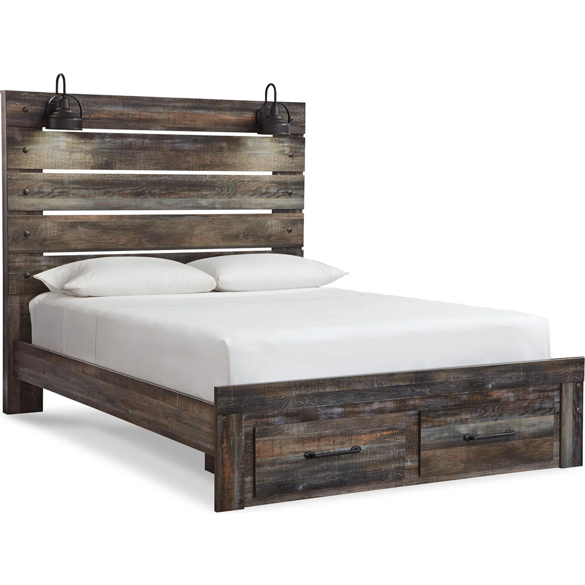 Drystan Panel Bed with Footboard Storage - Multi - Image 8