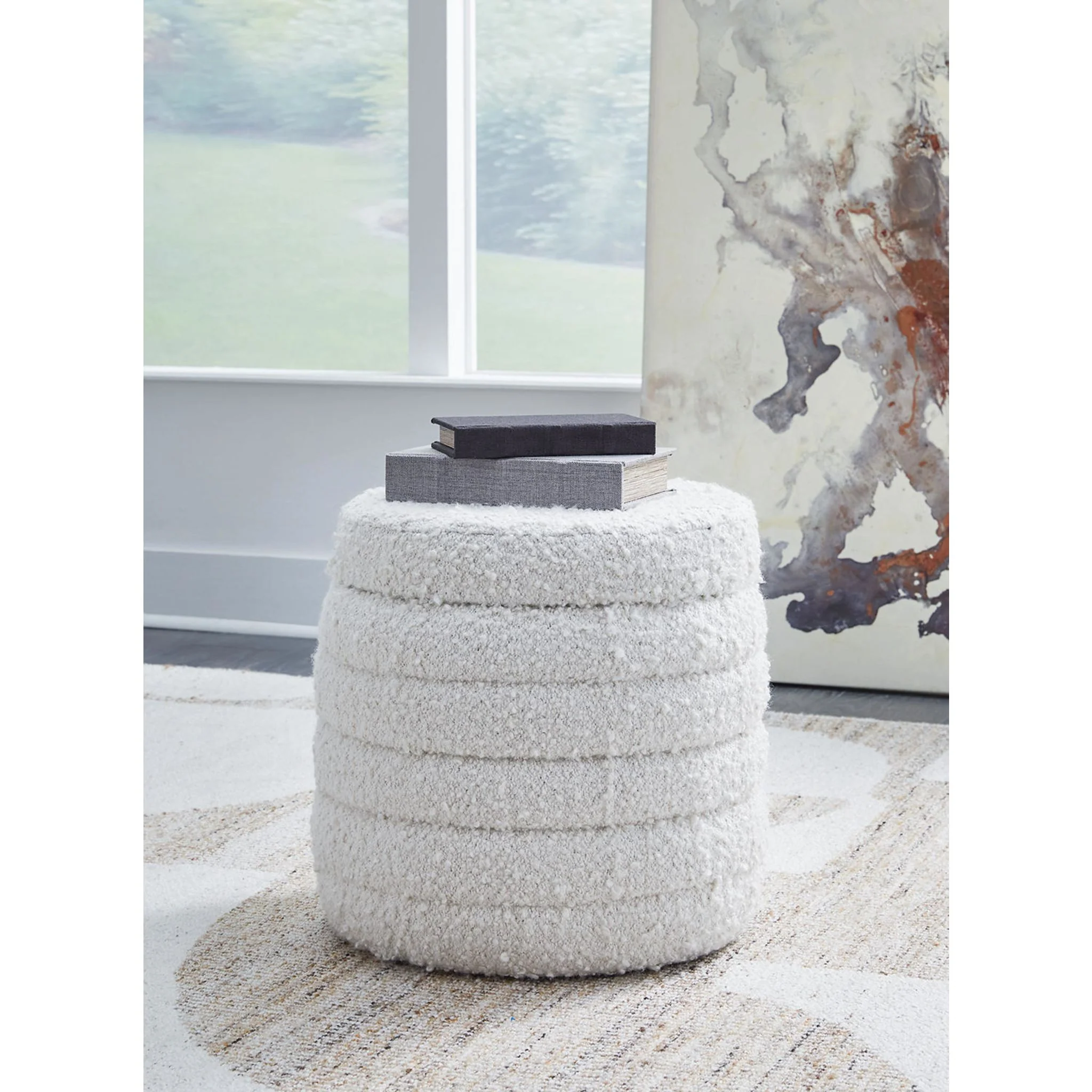 Duntler Storage Ottoman - Ivory - Image 2