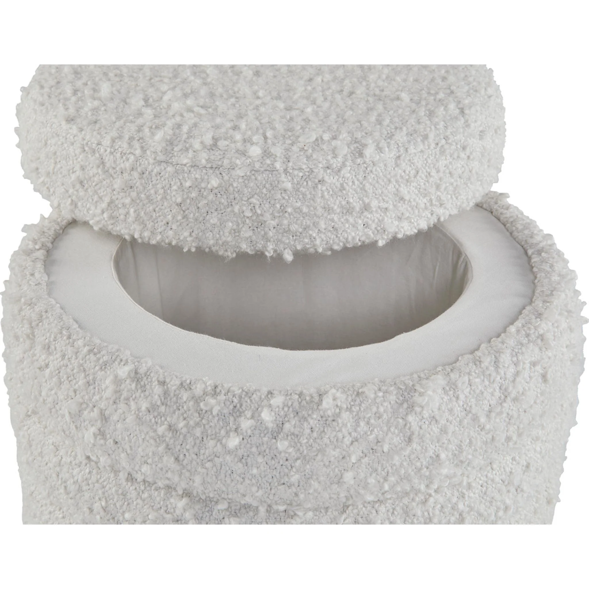 Duntler Storage Ottoman - Ivory - Image 4