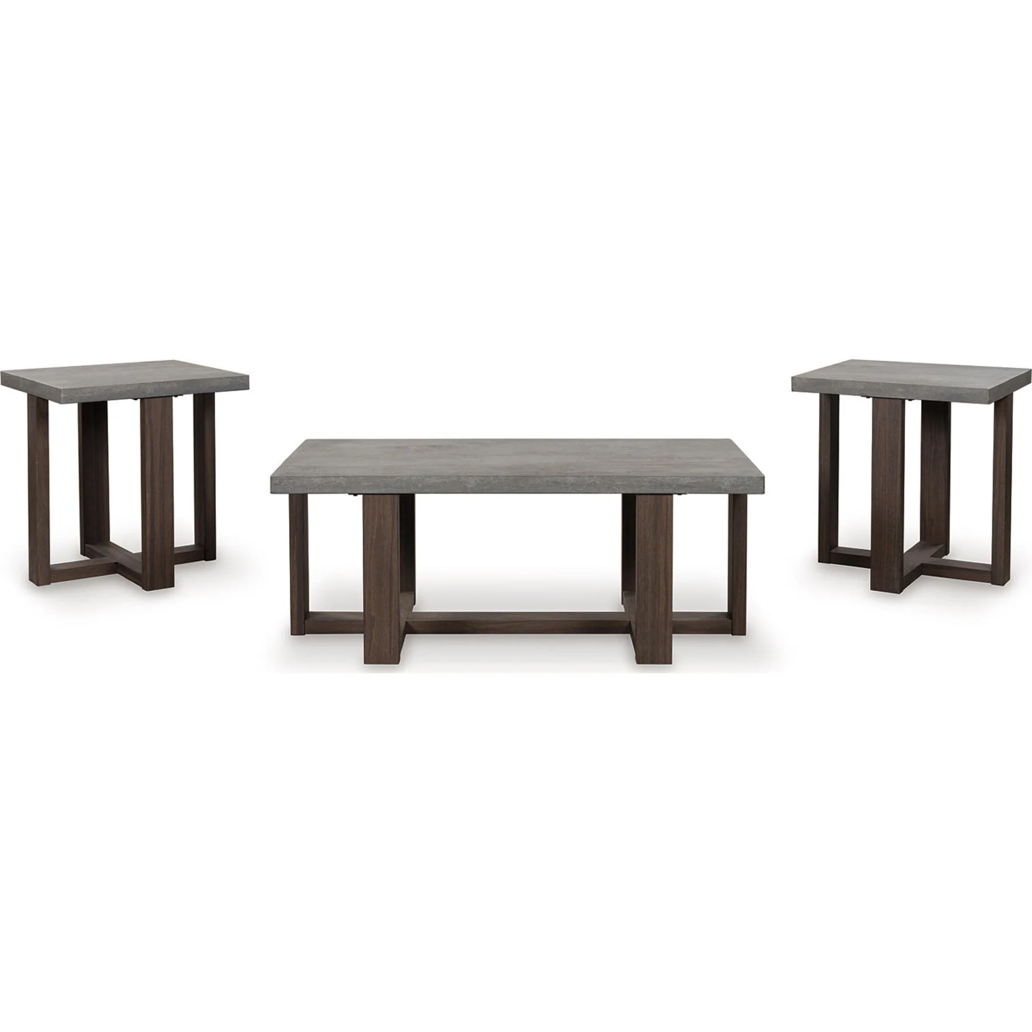 Dynnford 3 Pack Tables - Gray/Brown - Image 12