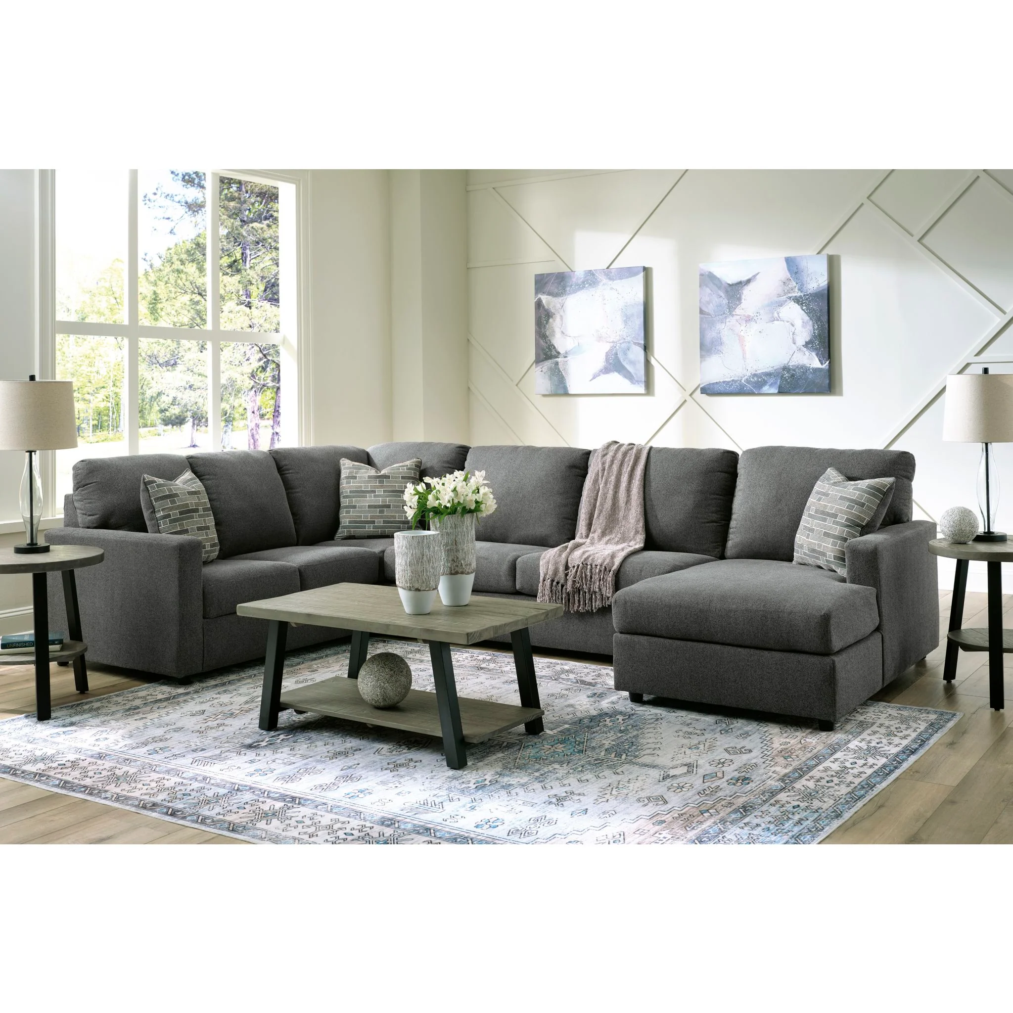 Edenfield 3 Piece Sectional with Chaise - Image 15