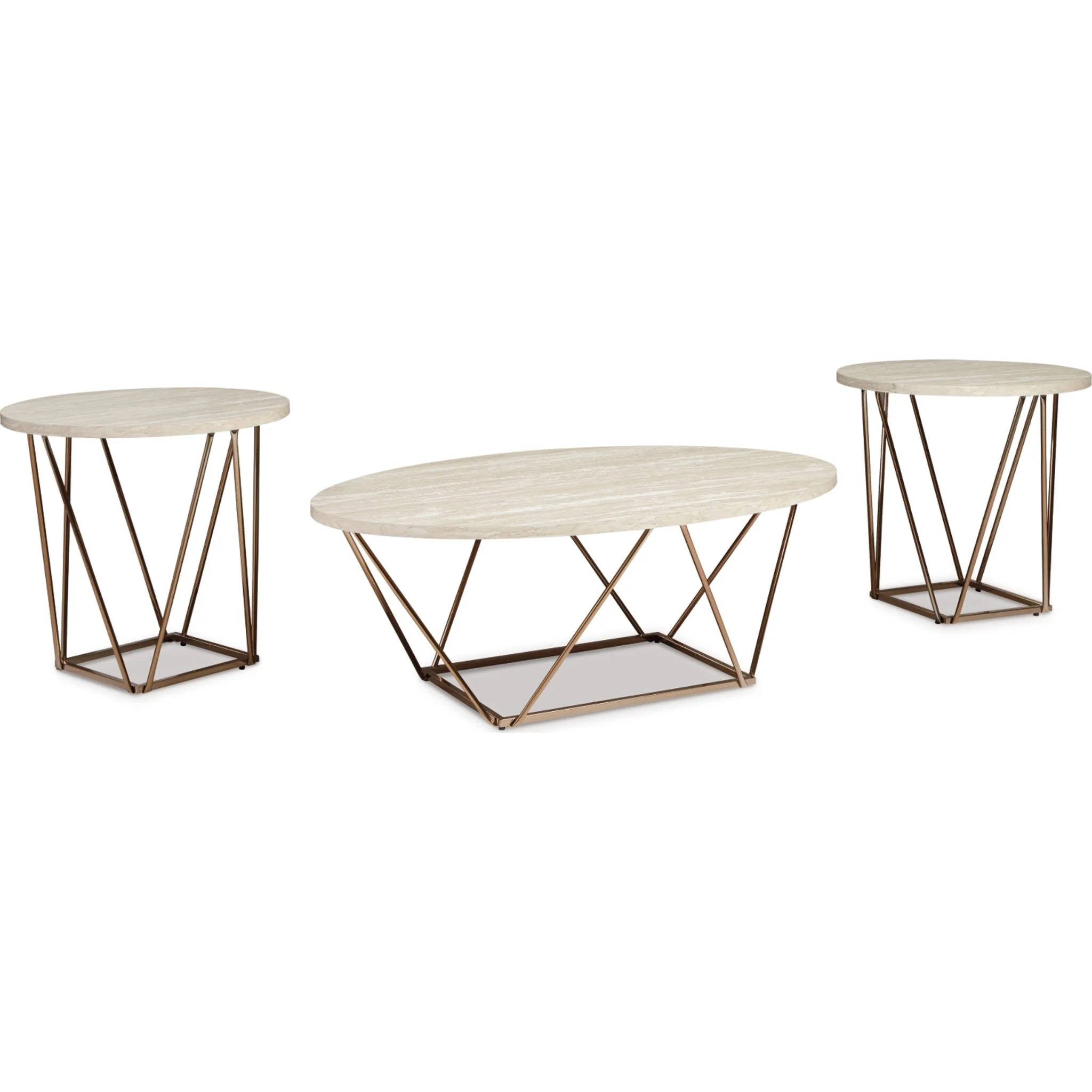 Elcott 3 Pack Tables - Two-tone - Image 4