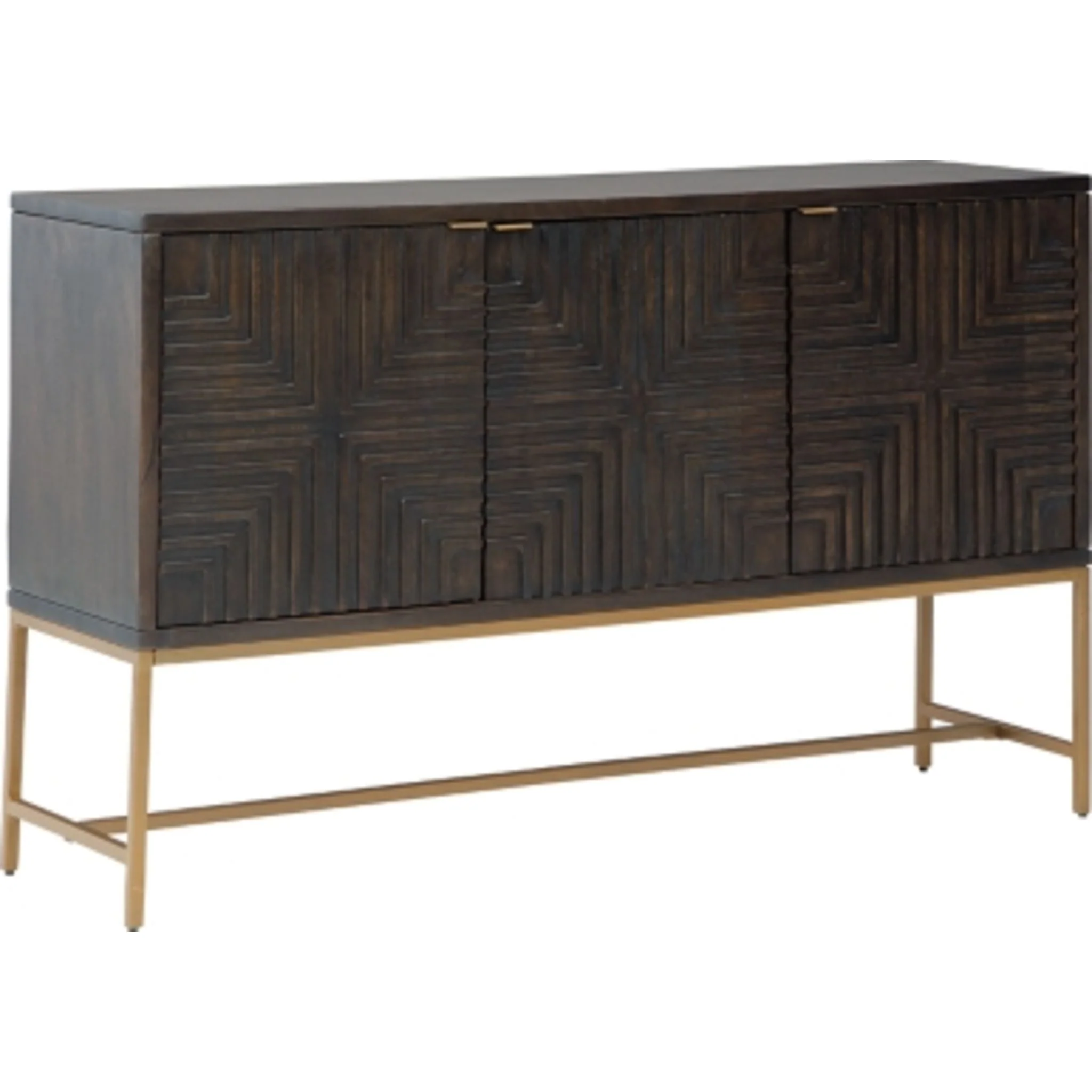 Elinmore Accent Cabinet - Brown/Gold Finish - Image 9