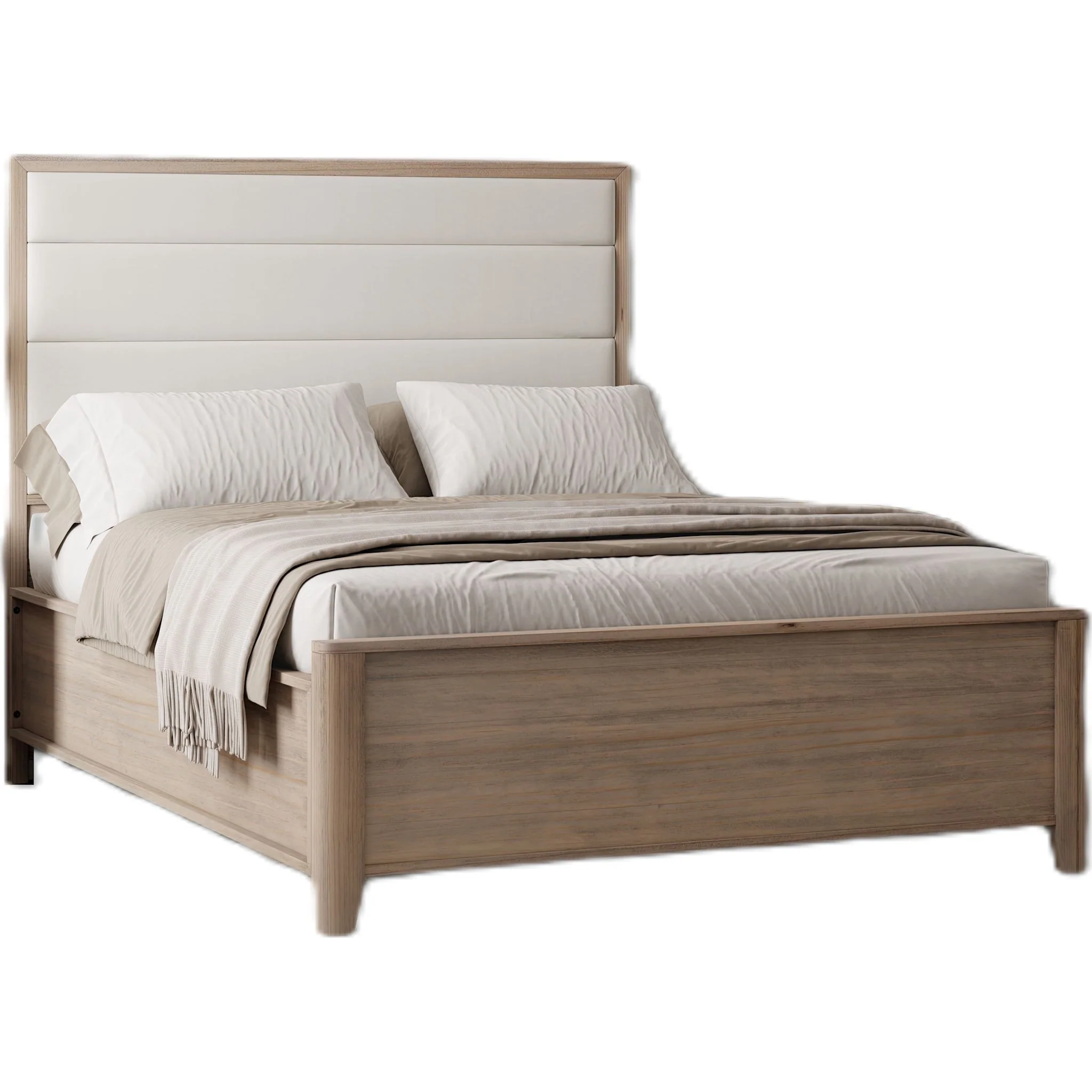 Ellesmere 6 Piece Full Panel Bedroom - Champagne/White - Image 2