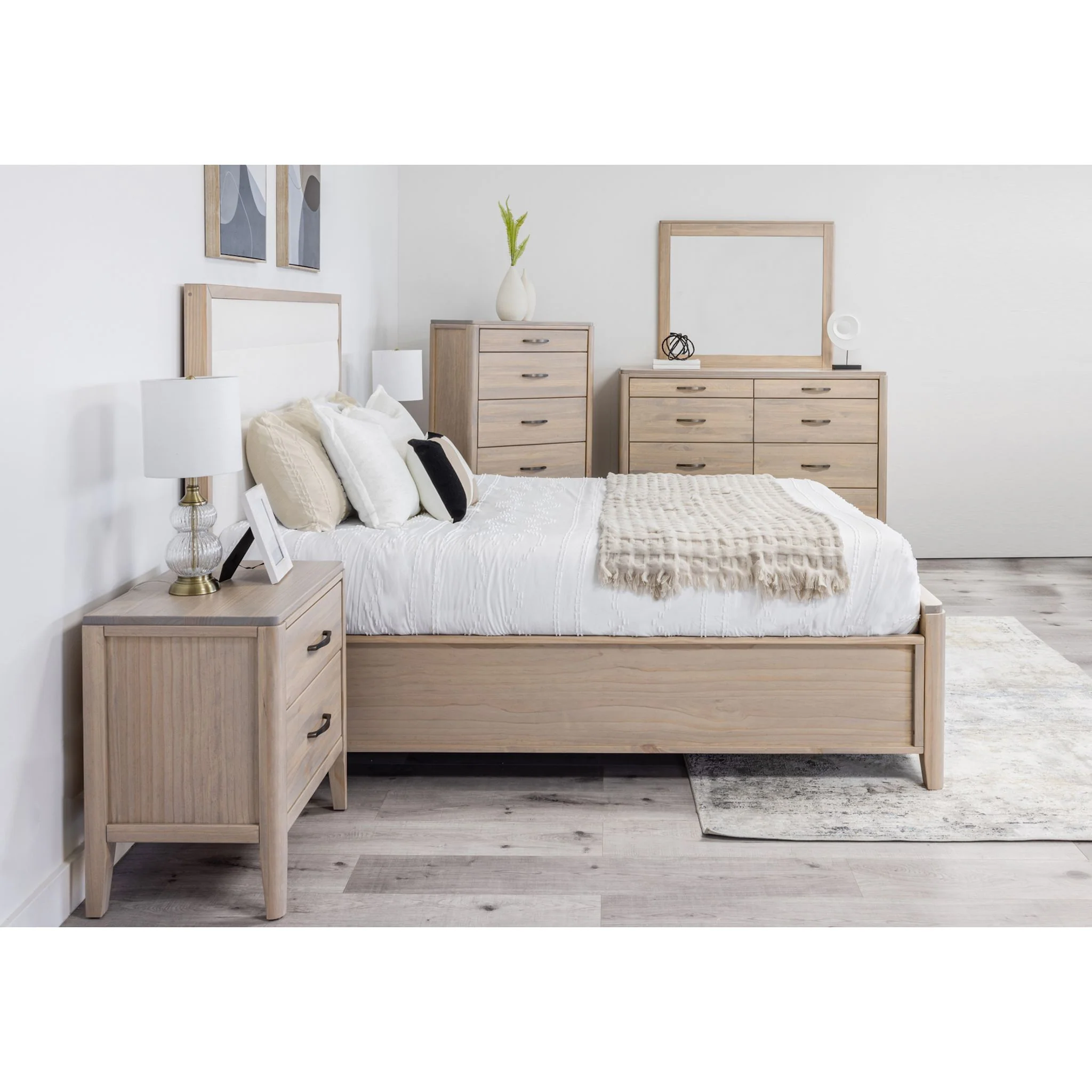 Ellesmere 6 Piece Full Storage Bedroom - Champagne/White - Image 5