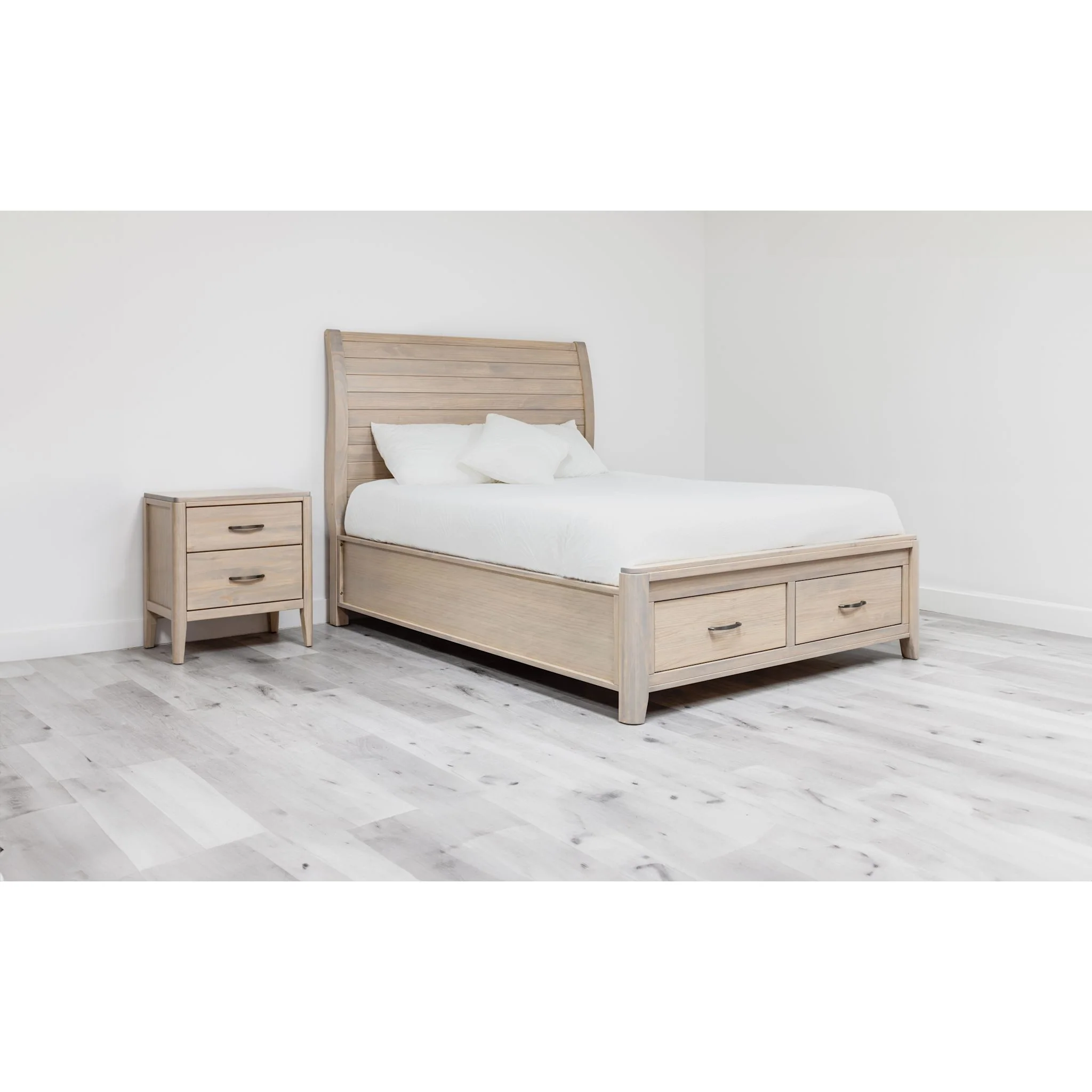 Ellesmere Full Sleigh Storage Bed - Champagne - Image 2