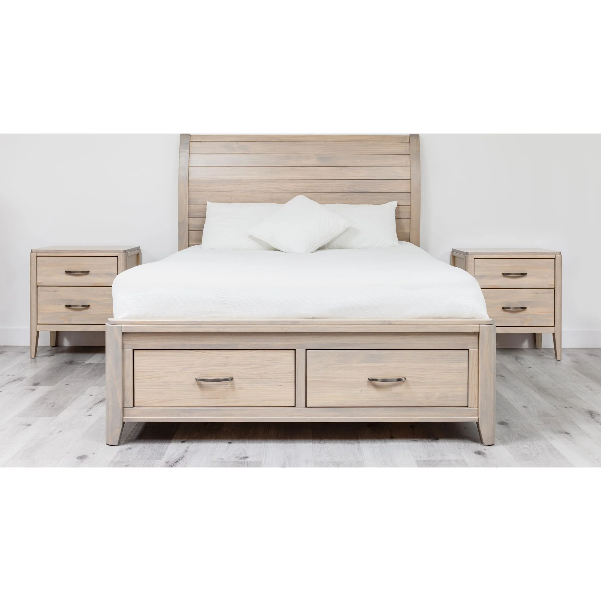 Ellesmere Full Sleigh Storage Bed - Champagne - Image 4