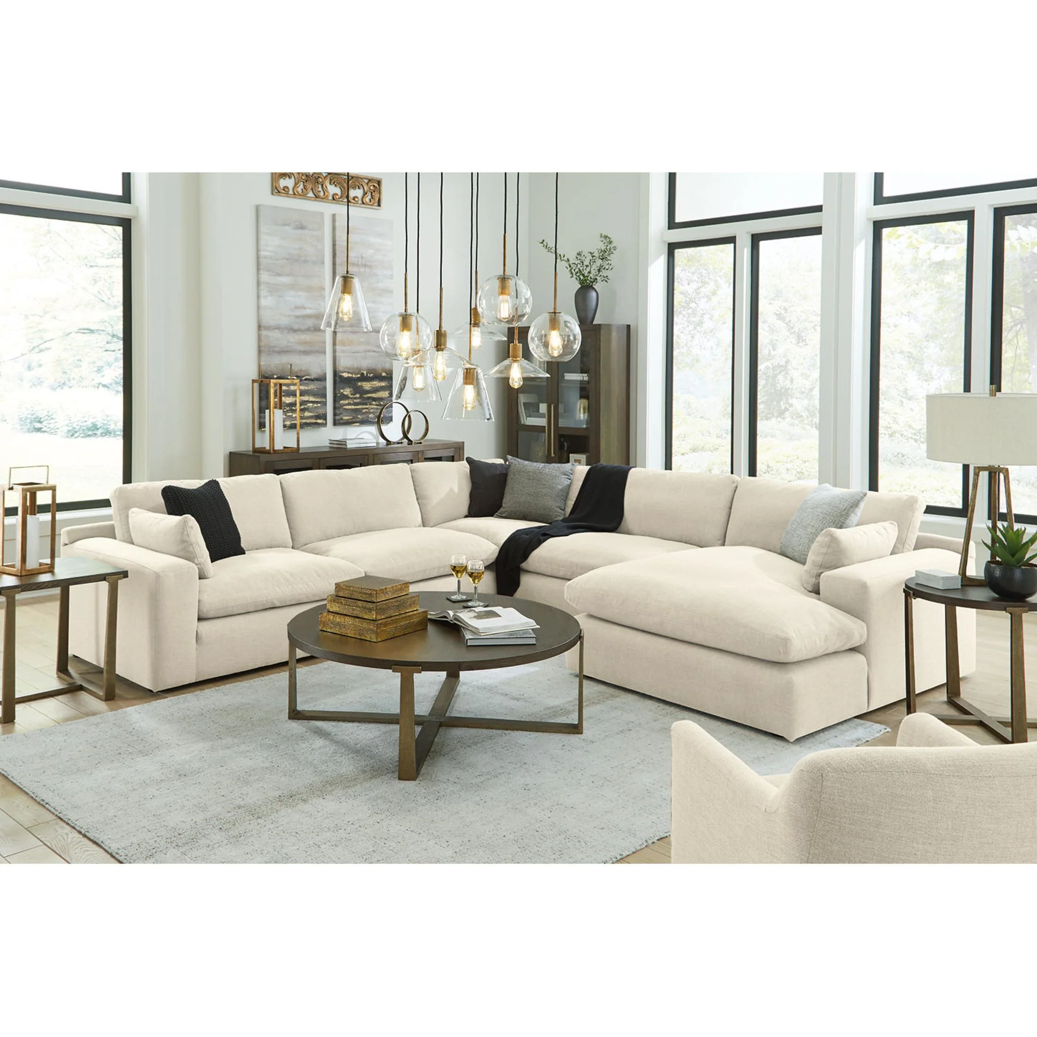 Elyza 5 Piece Modular Sectional with Chaise - Image 3
