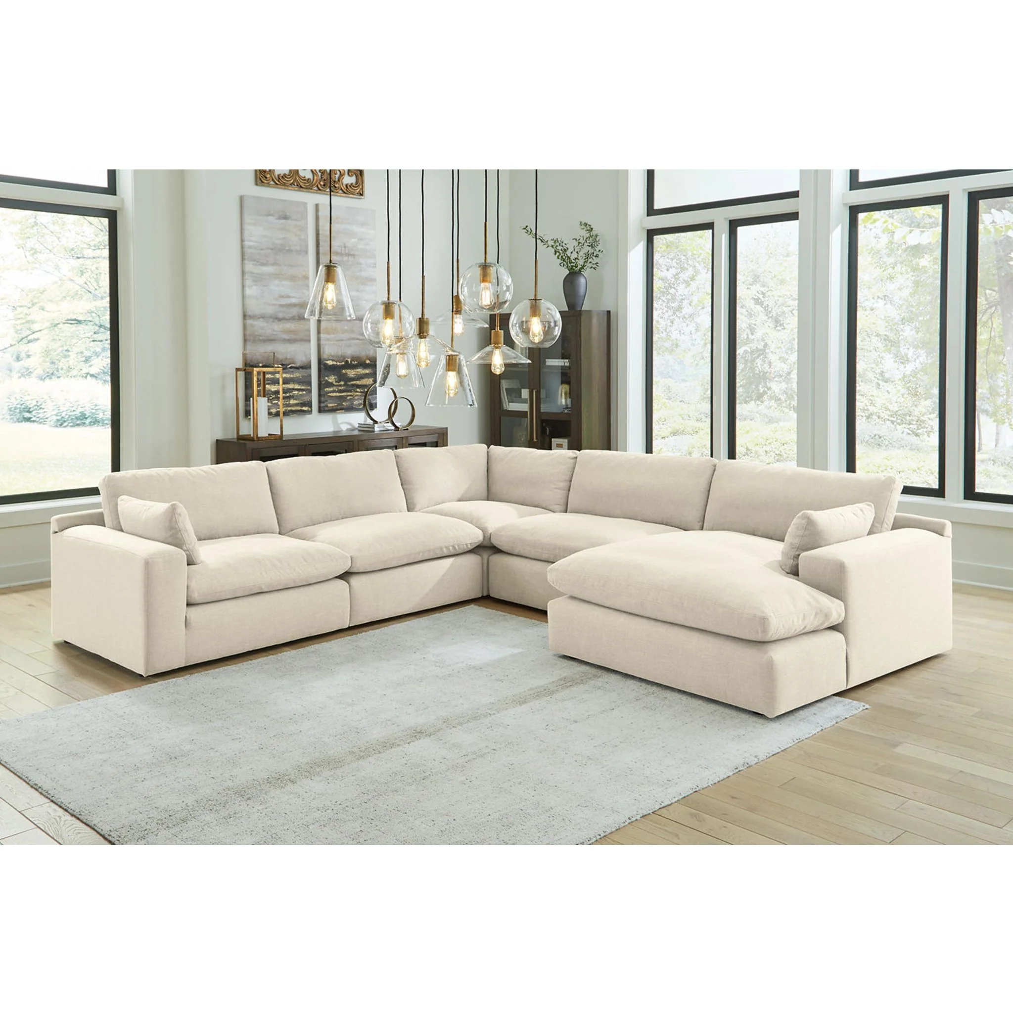 Elyza 5 Piece Modular Sectional with Chaise - Image 4