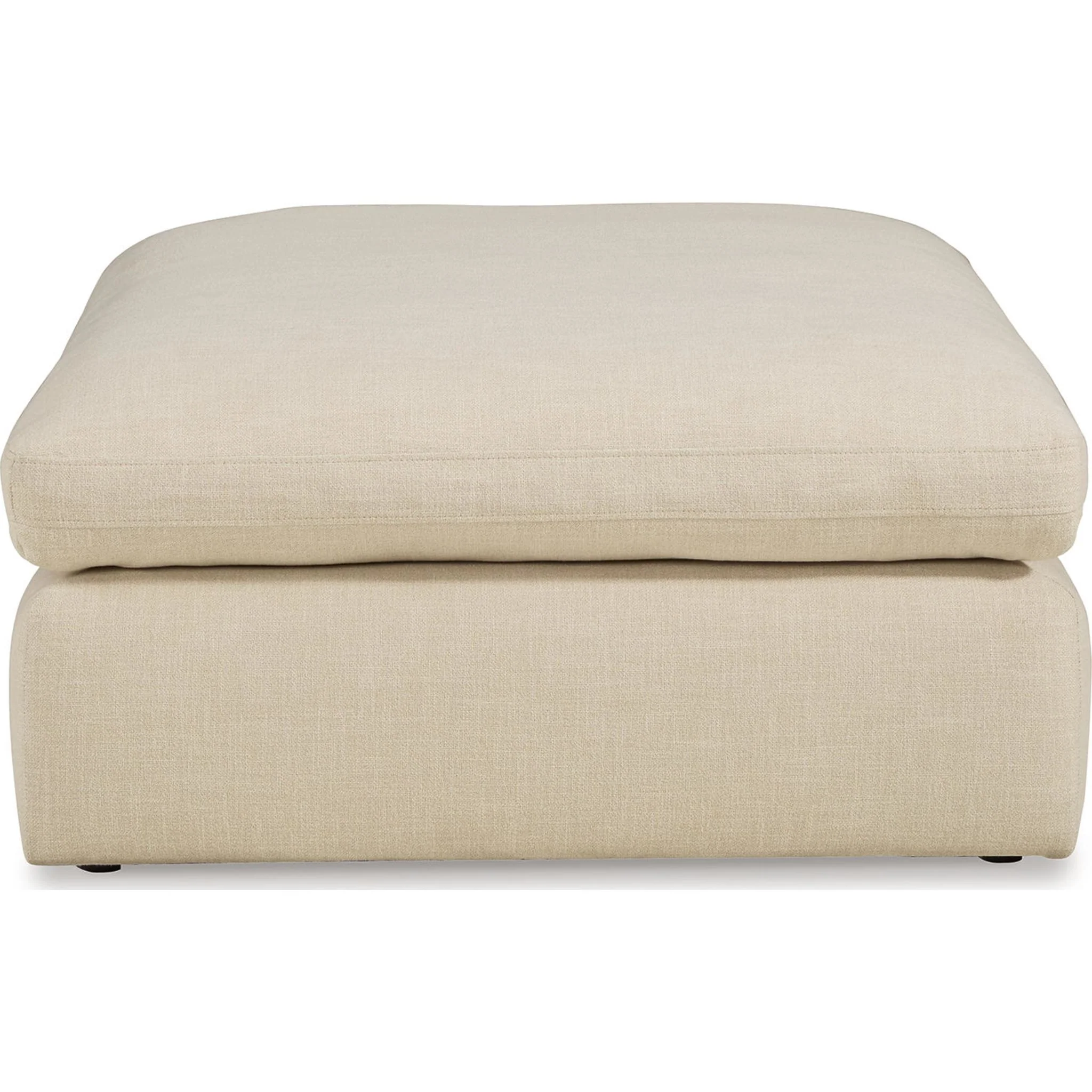 Elyza Oversized Accent Ottoman - Linen - Image 3