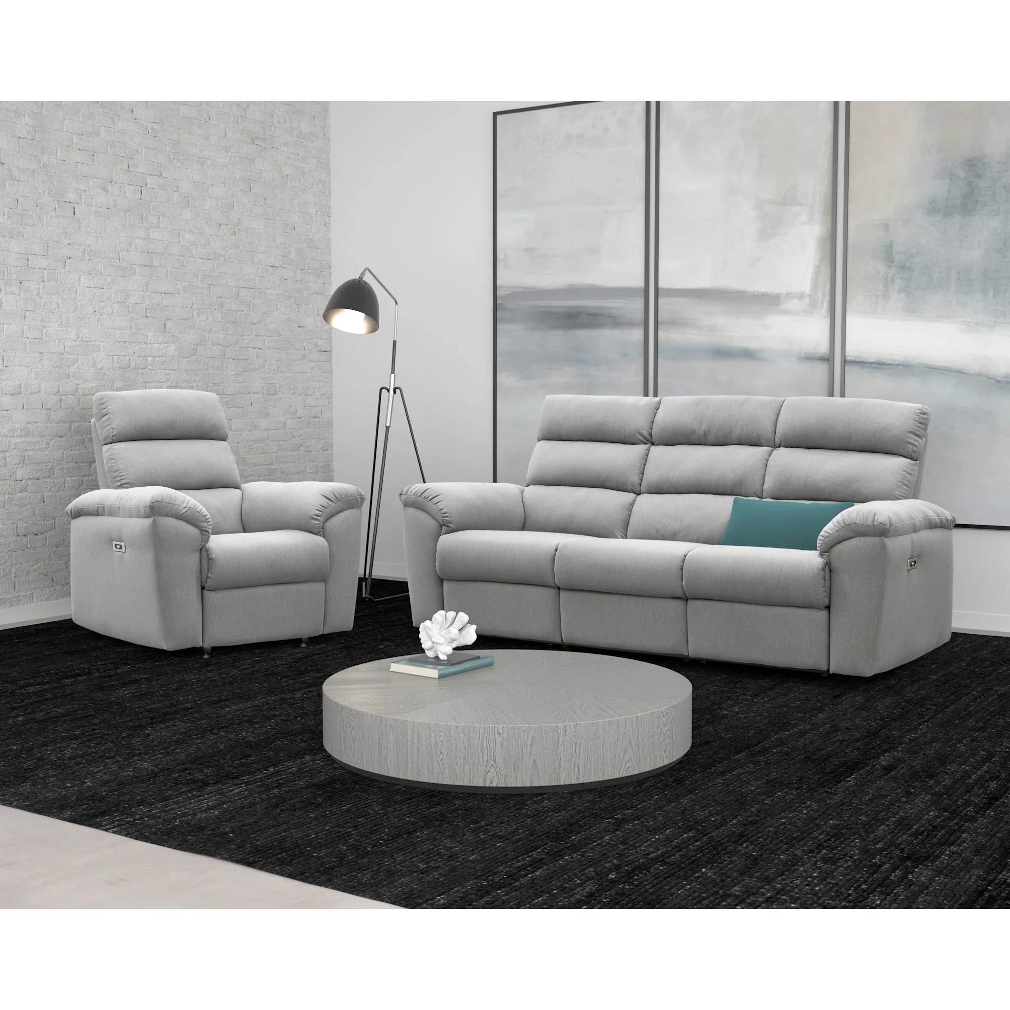 Emma Reclining Sofa - Yvette Wheat - Image 3