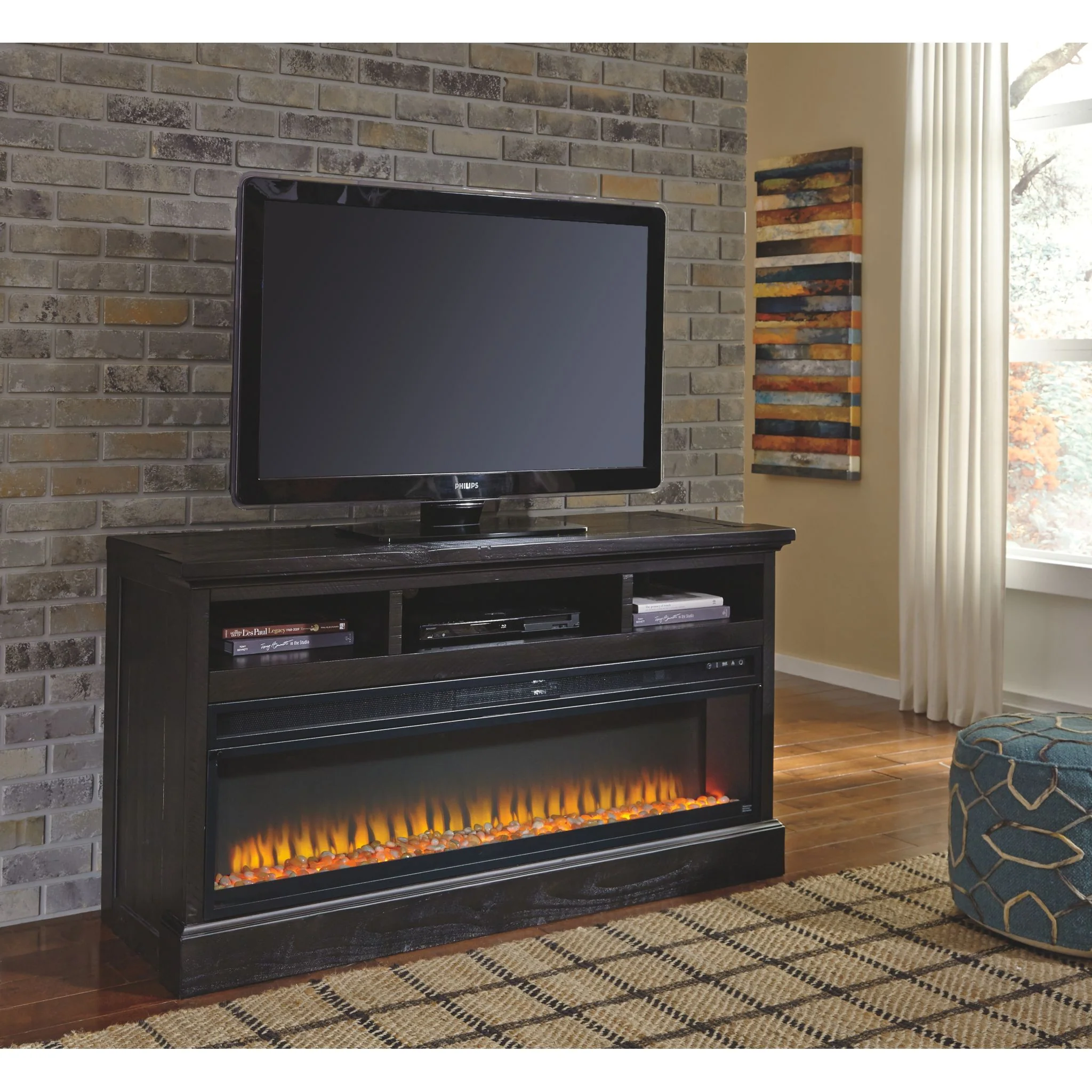 Entertainment Accessories Fireplace Insert - Black - Image 4
