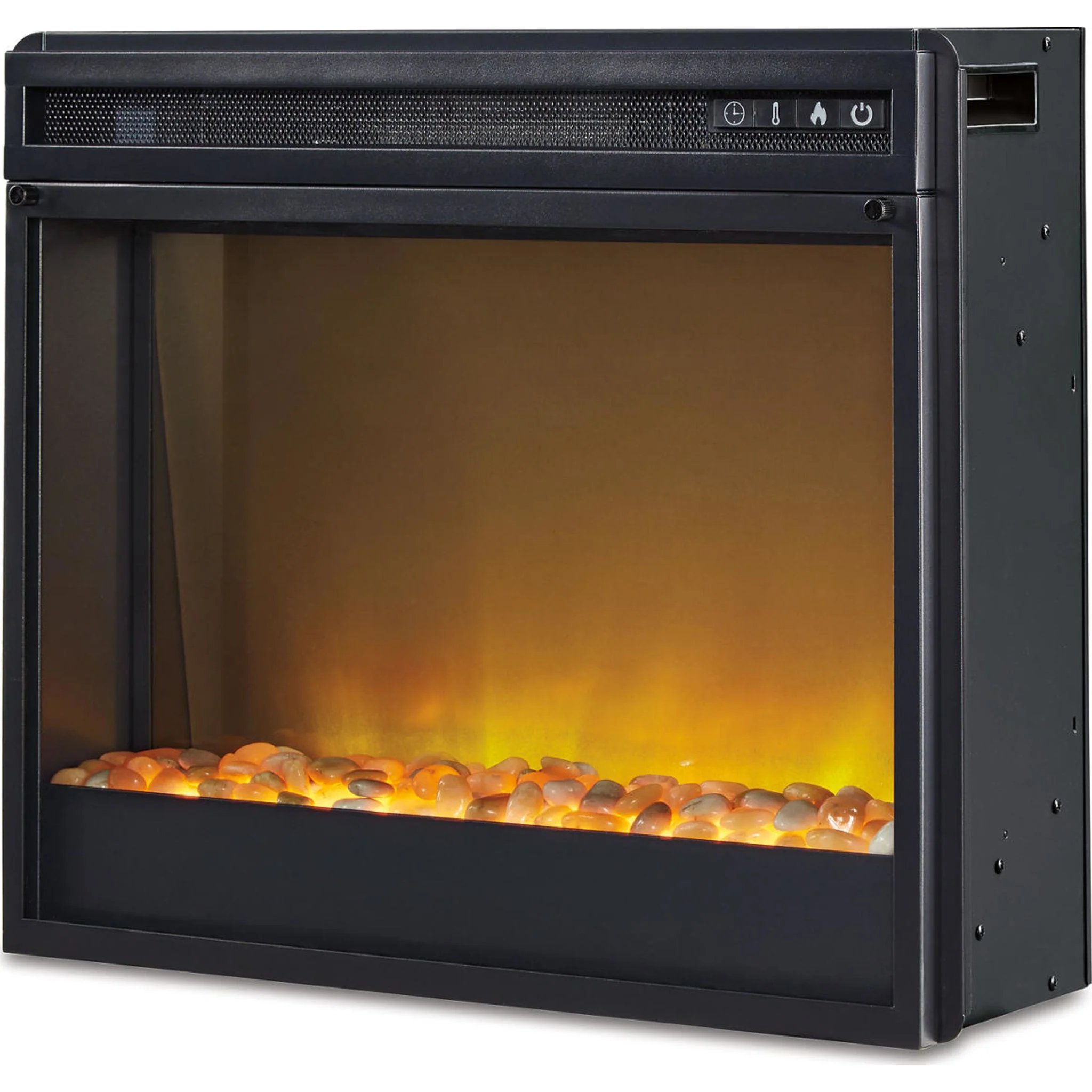 Entertainment Accessories Fireplace Insert with Crushed Glass - Black - Image 13