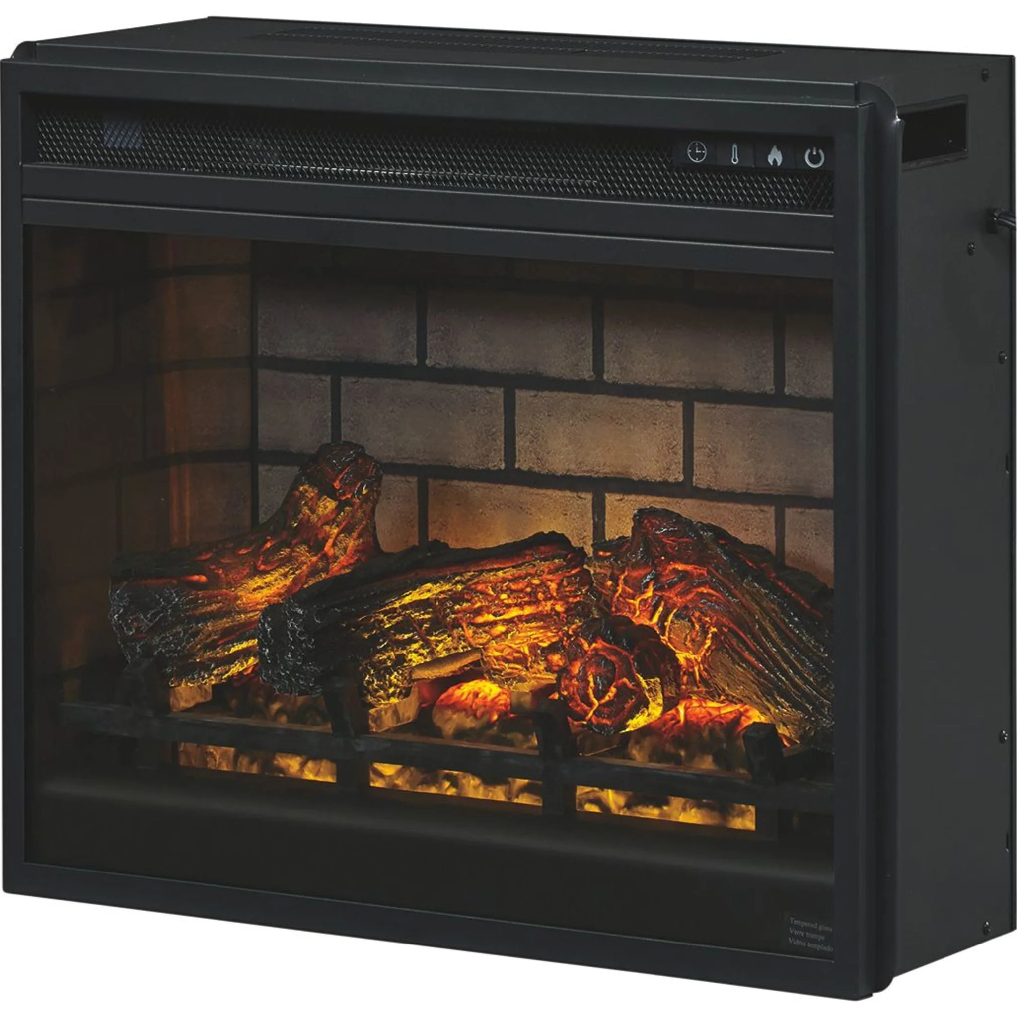 Entertainment Accessories Fireplace Insert with Logs - Black - Image 3
