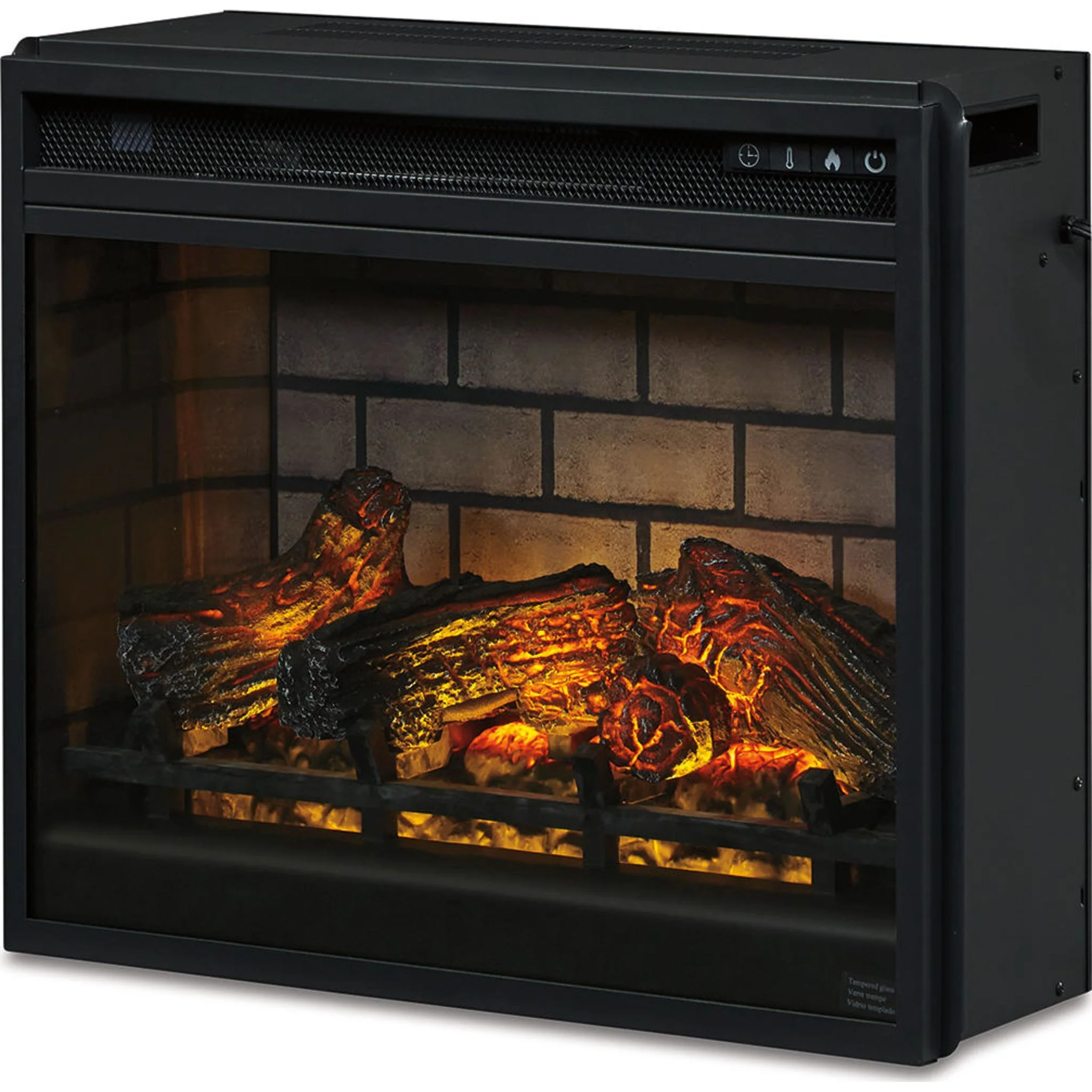 Entertainment Accessories Fireplace Insert with Logs - Black - Image 7