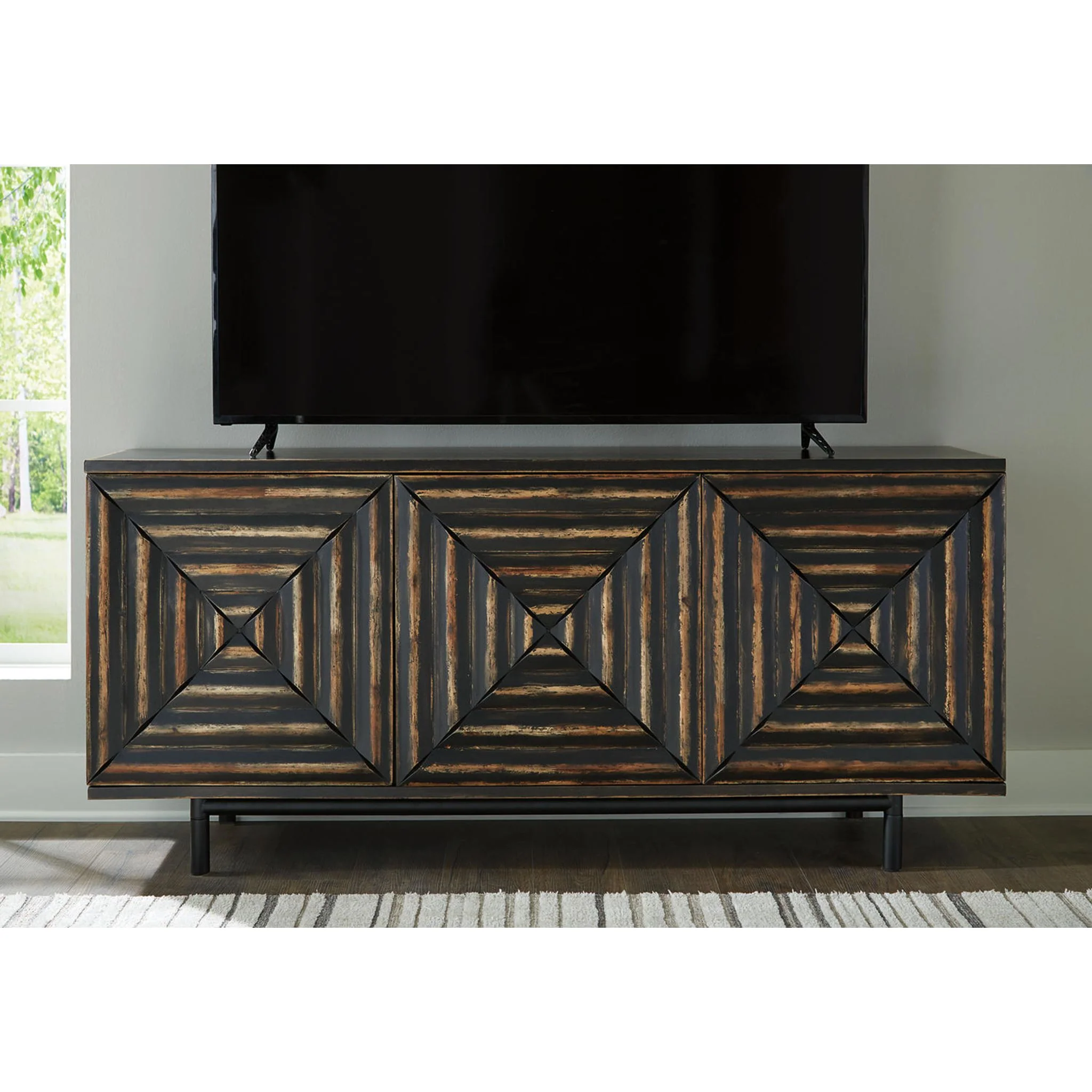 Fair Ridge Accent Cabinet - Distressed Black - Image 7