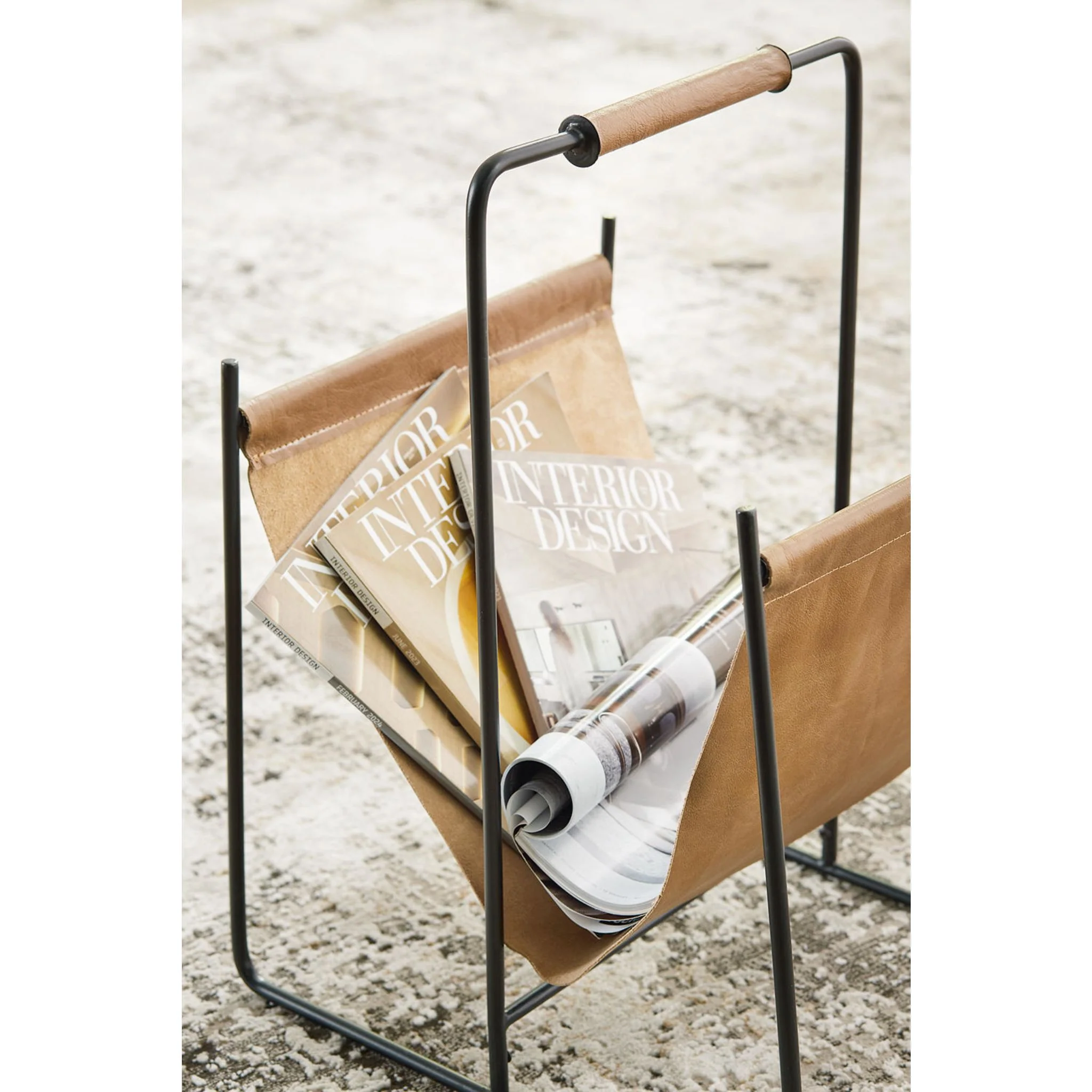 Faronworth Magazine Rack - Brown/Black - Image 4