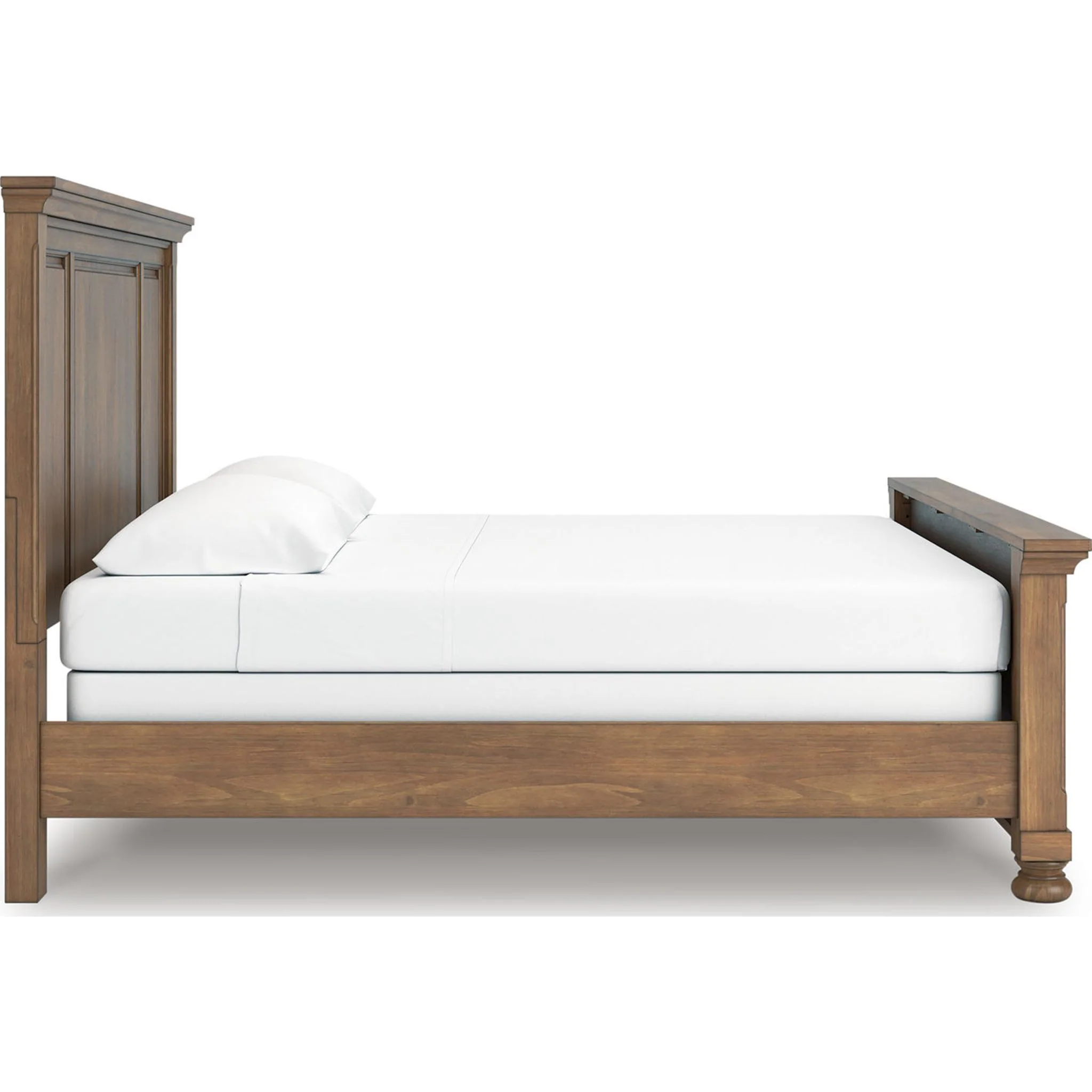 Feddinger 6 Piece King Panel Bedroom - Medium Brown - Image 37