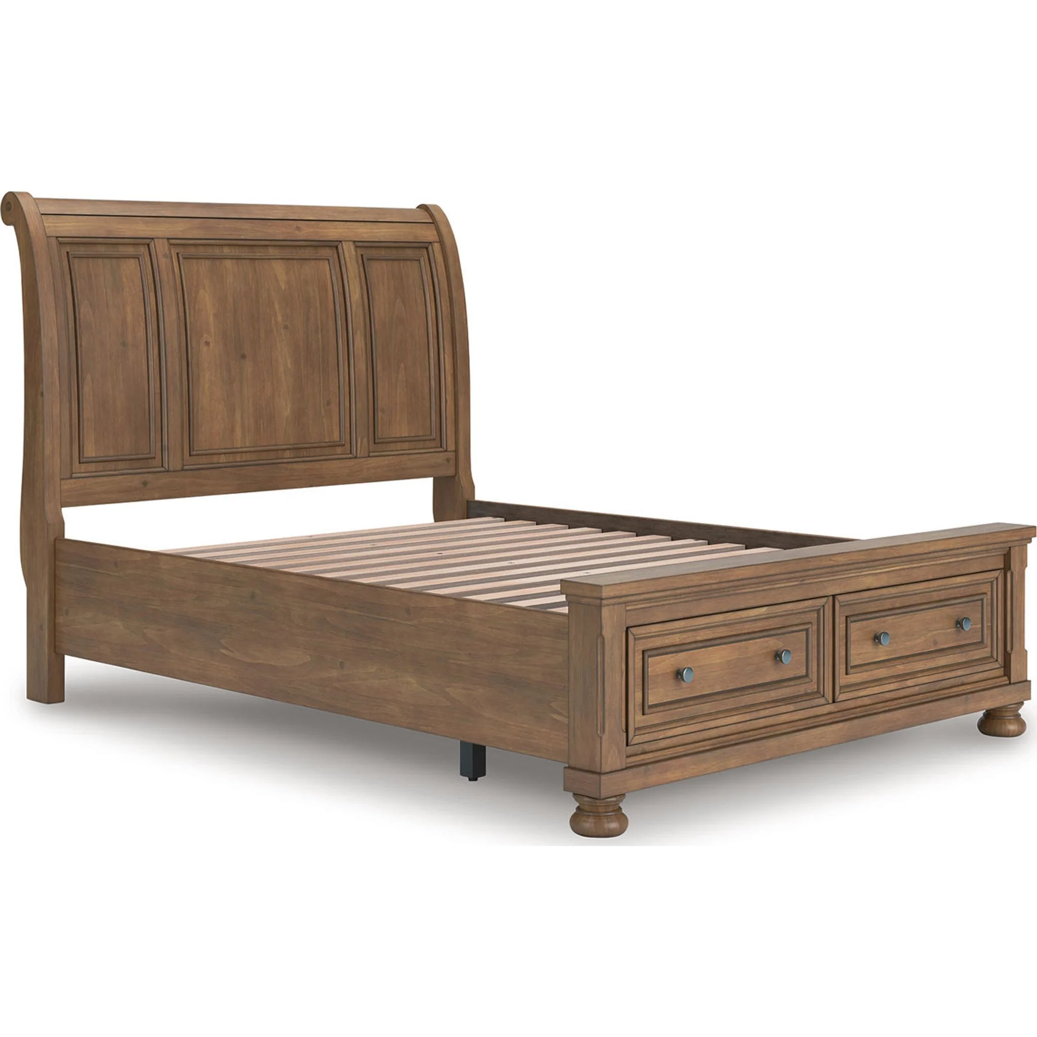 Feddinger 6 Piece Sleigh Storage Bedroom - Medium Brown - Image 12