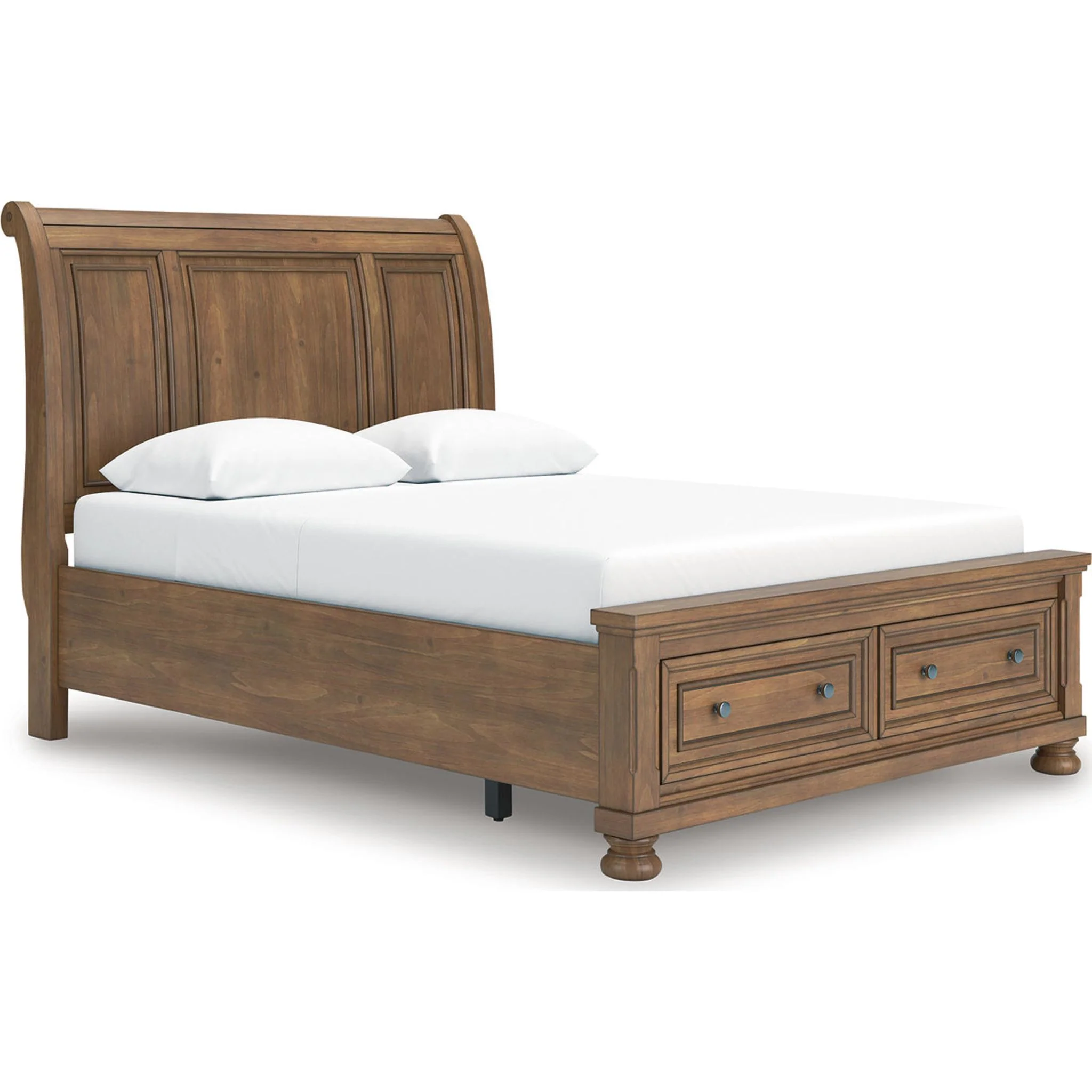 Feddinger 6 Piece Sleigh Storage Bedroom - Medium Brown - Image 14