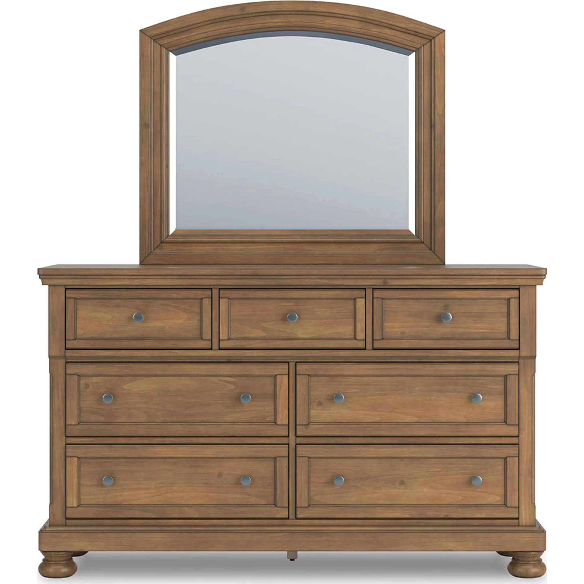 Feddinger 6 Piece Sleigh Storage Bedroom - Medium Brown - Image 37