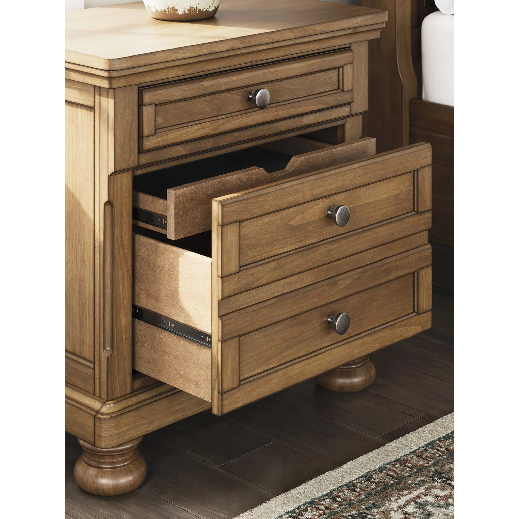 Feddinger 6 Piece Sleigh Storage Bedroom - Medium Brown - Image 54